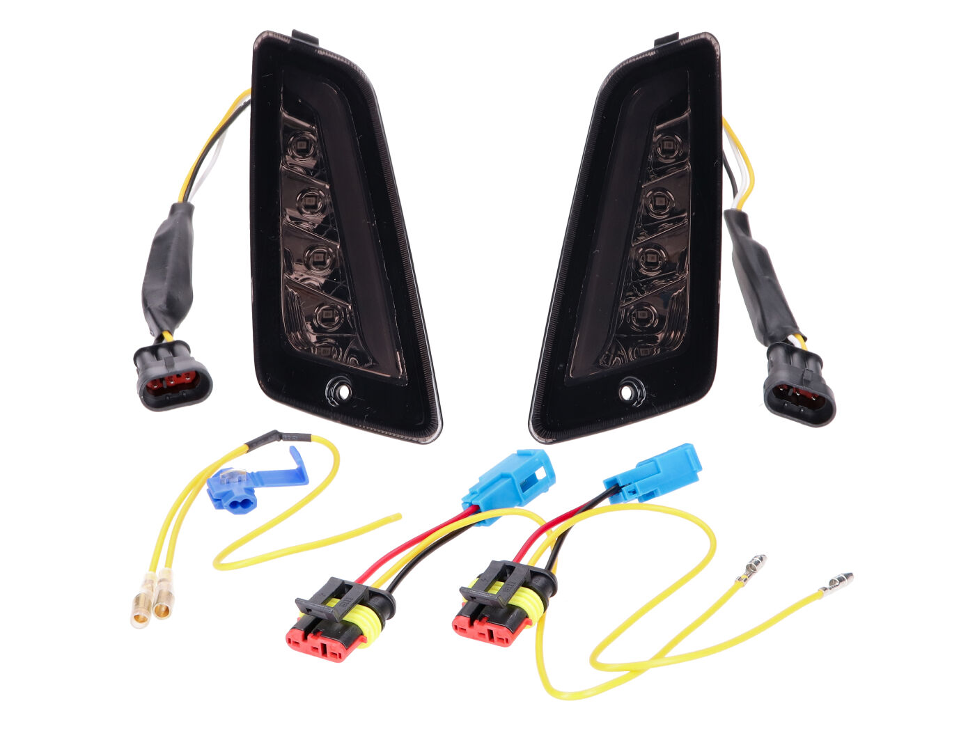 OEM Standard Sada předních blinkrů LED, kouřové, Vespa GT, GTL, GTV, GTS 125-300 43909