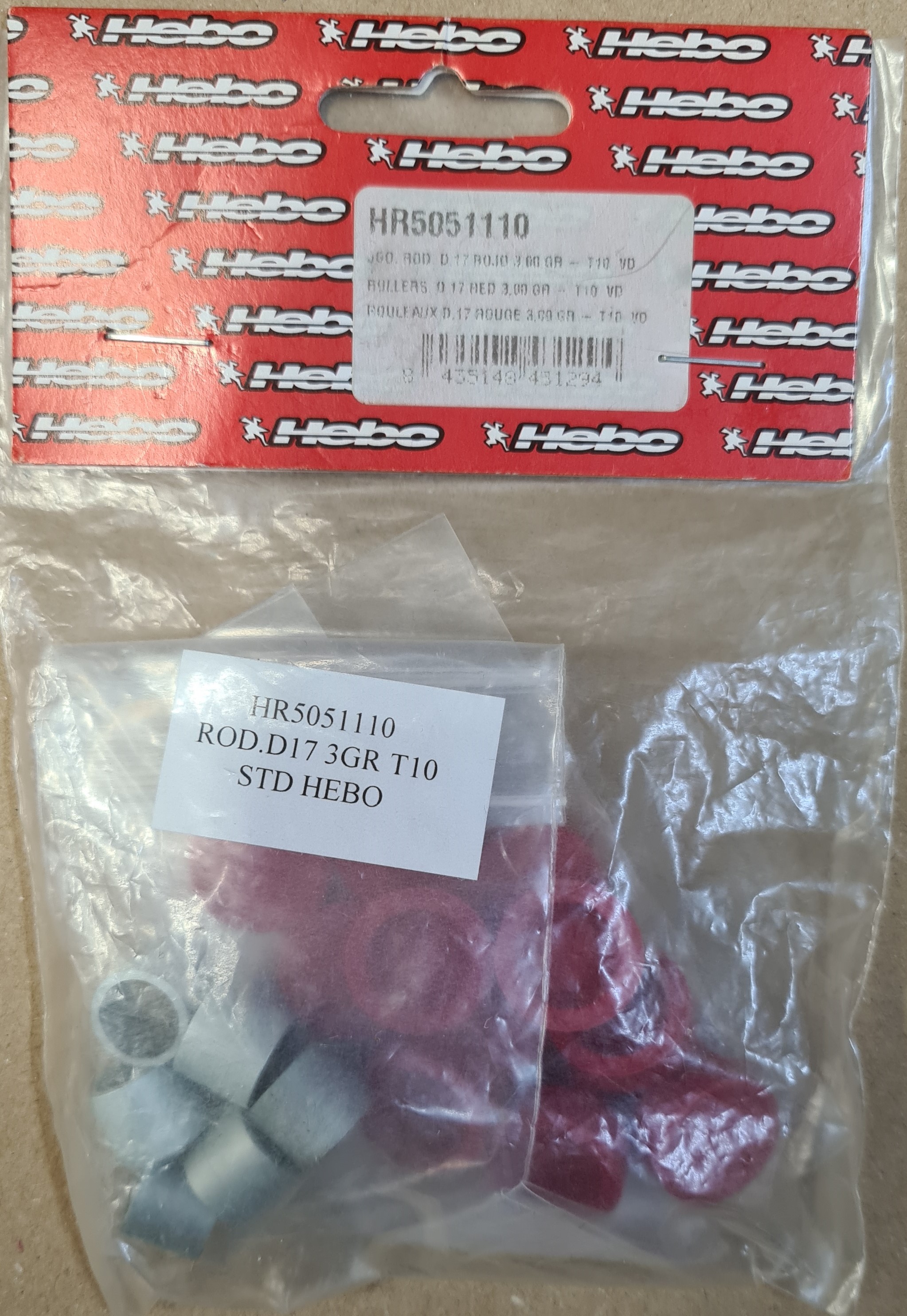 Válečky variátoru Hebo 17x12, 3,00g, 6 kusů HR5051110