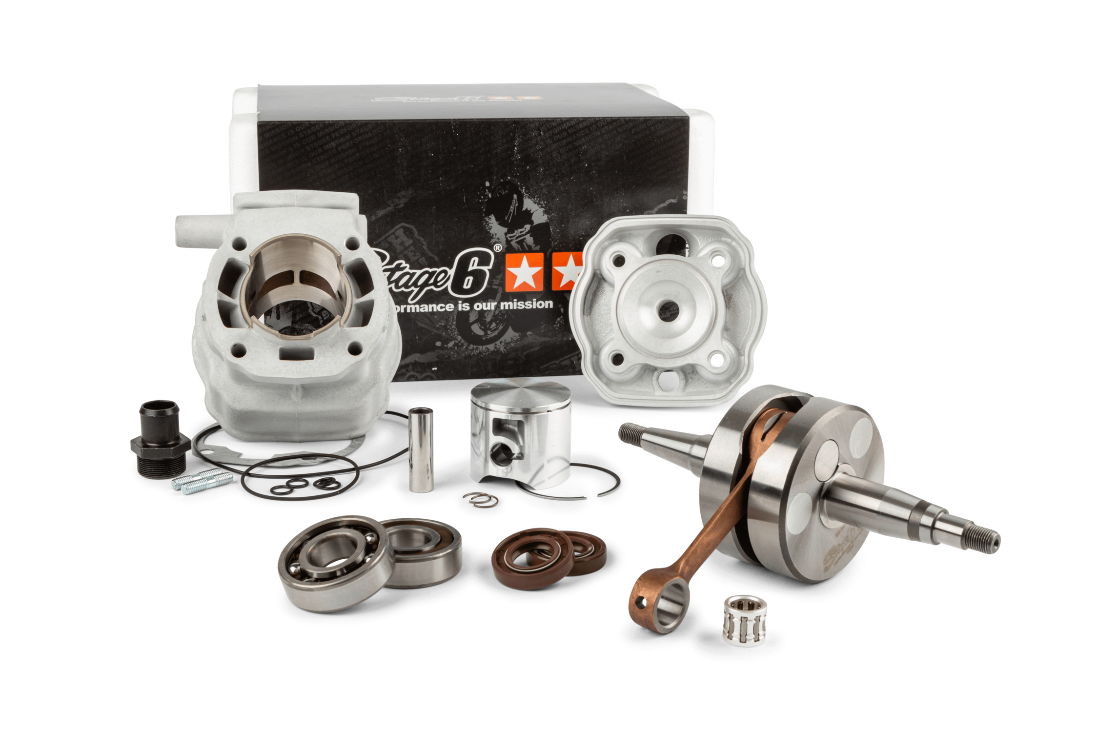 Válec Stage6 77ccm Big Racing + klikový hřídel, Derbi Euro 2