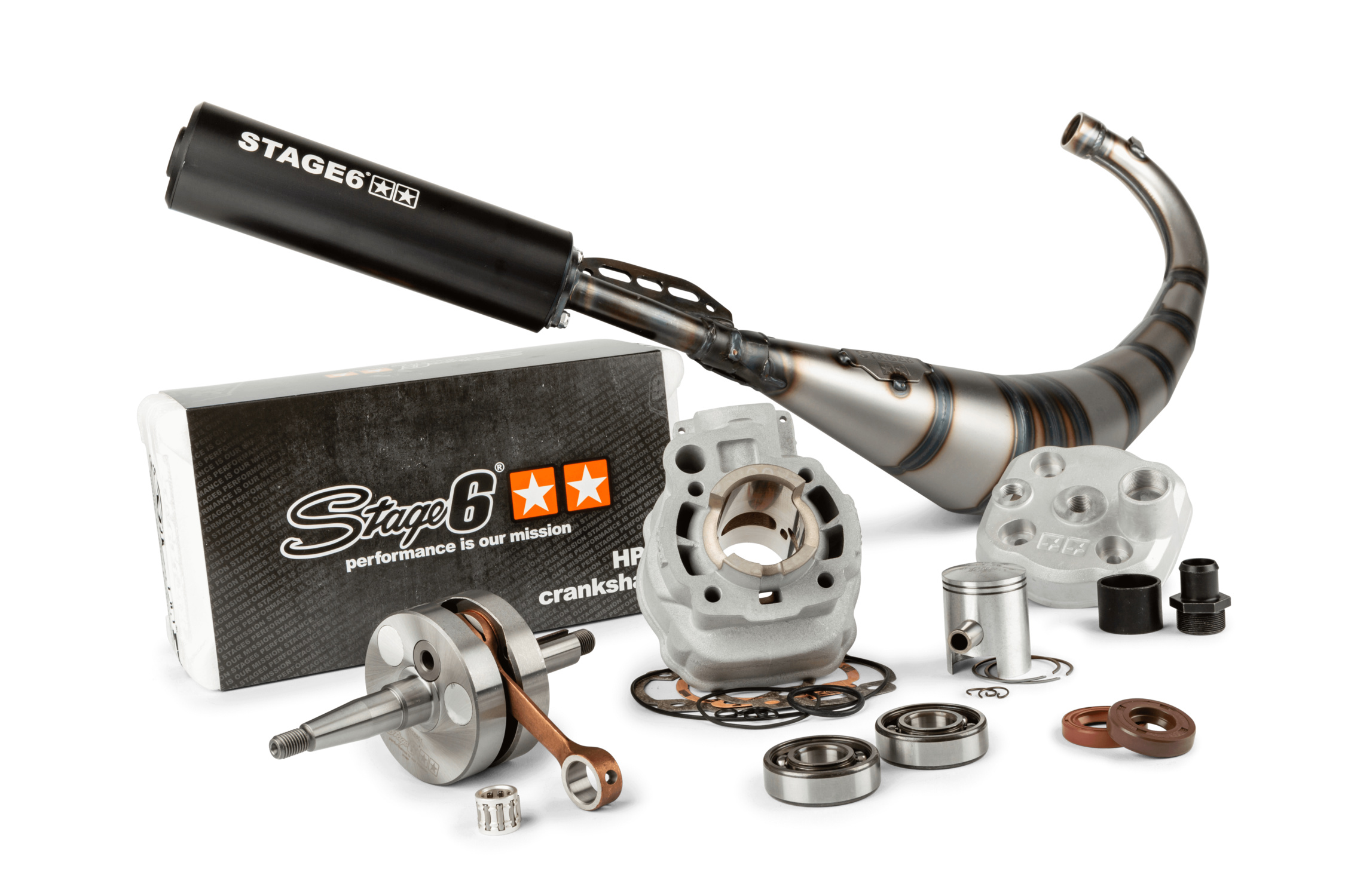 Tuning Kit válec + klikový hřídel + výfuk Stage6 Sport MK2 50ccm Minarelli AM6