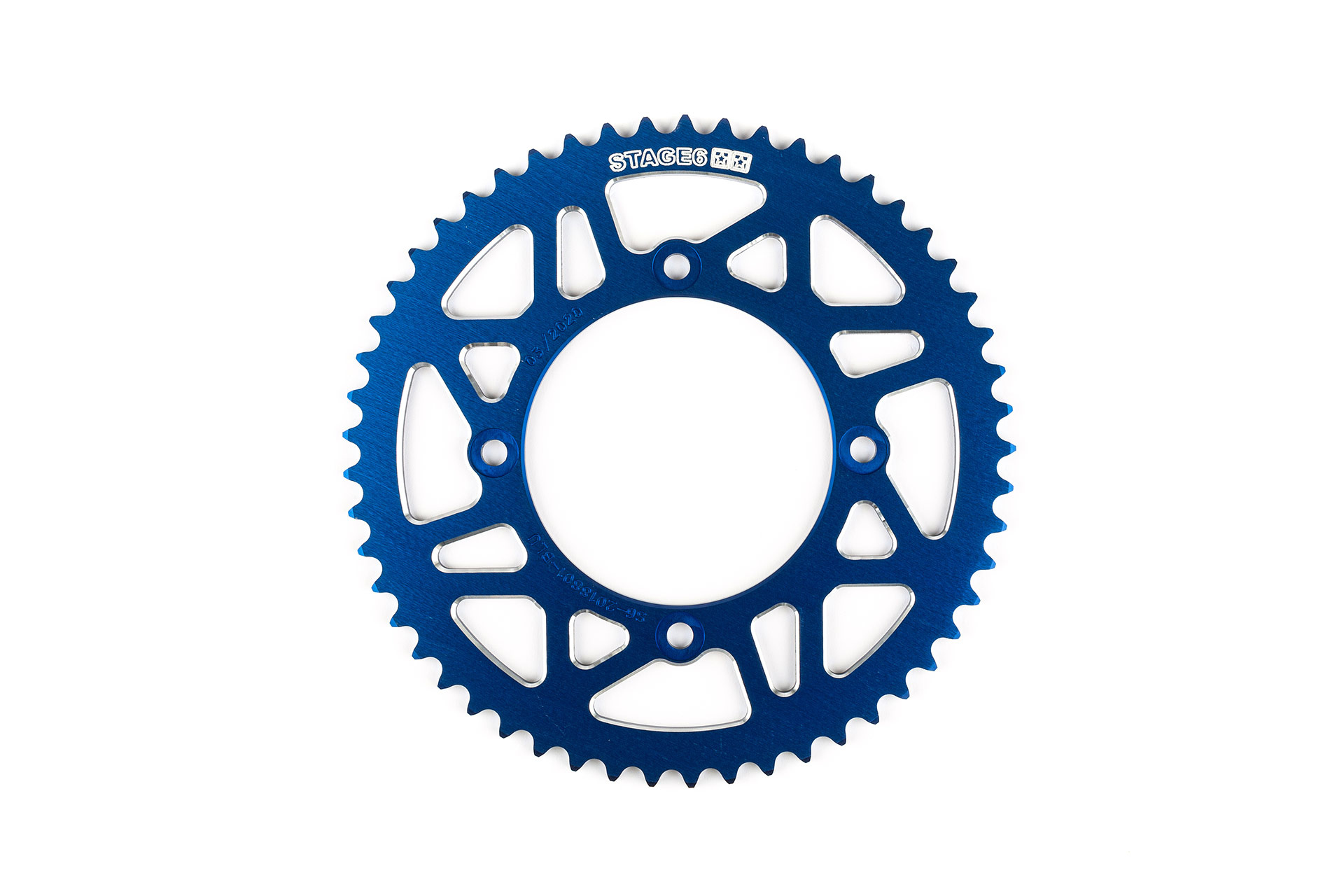 Rozeta 53 zubů - 420 Stage6 alu CNC modrá Beta RR