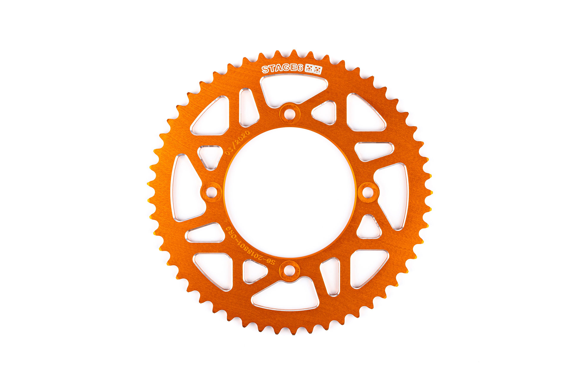 Rozeta 53 zubů - 420 Stage6 alu CNC oranžová Beta RR