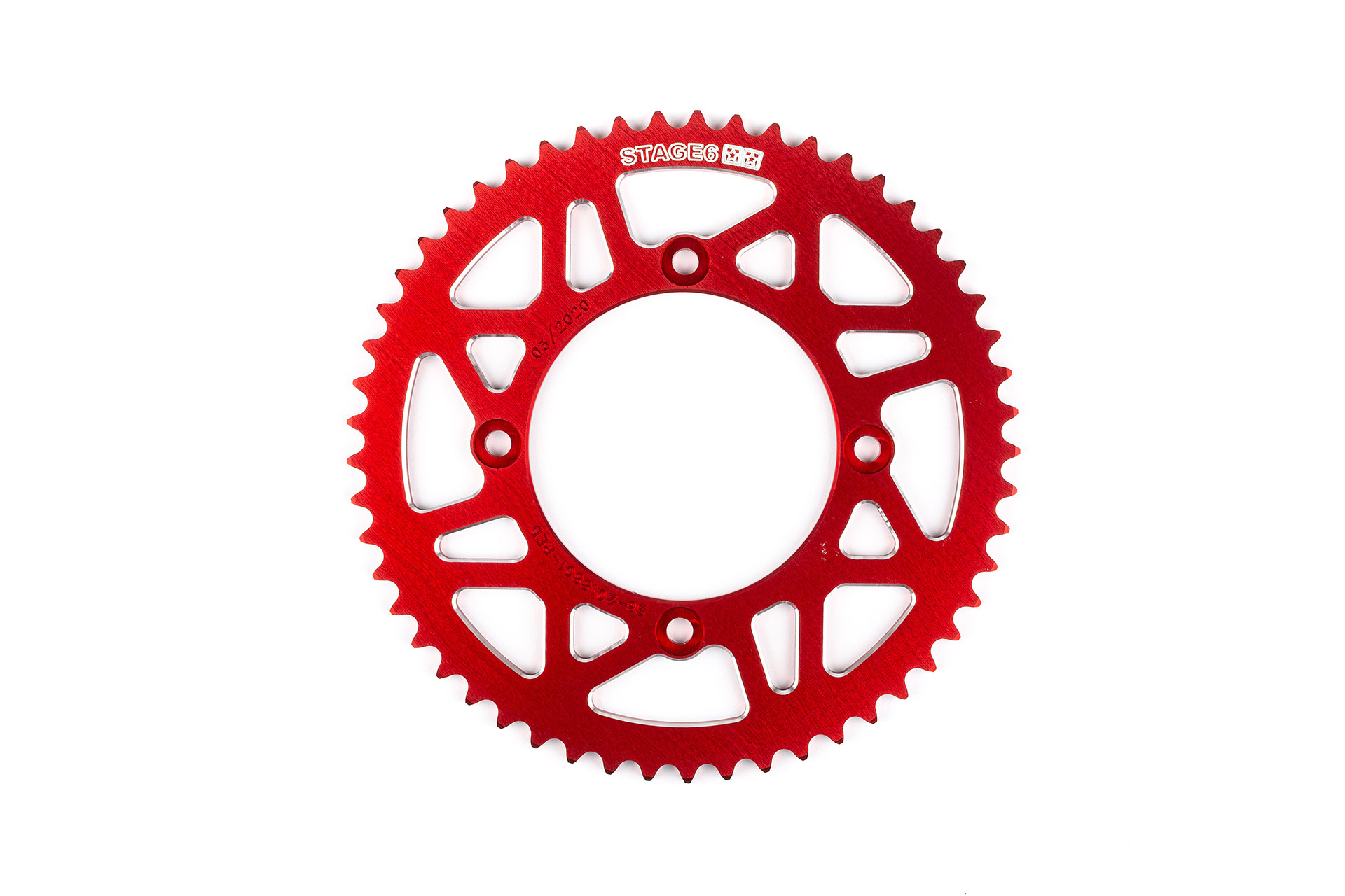 Rozeta 53 zubů - 420 Stage6 alu CNC červená Beta RR