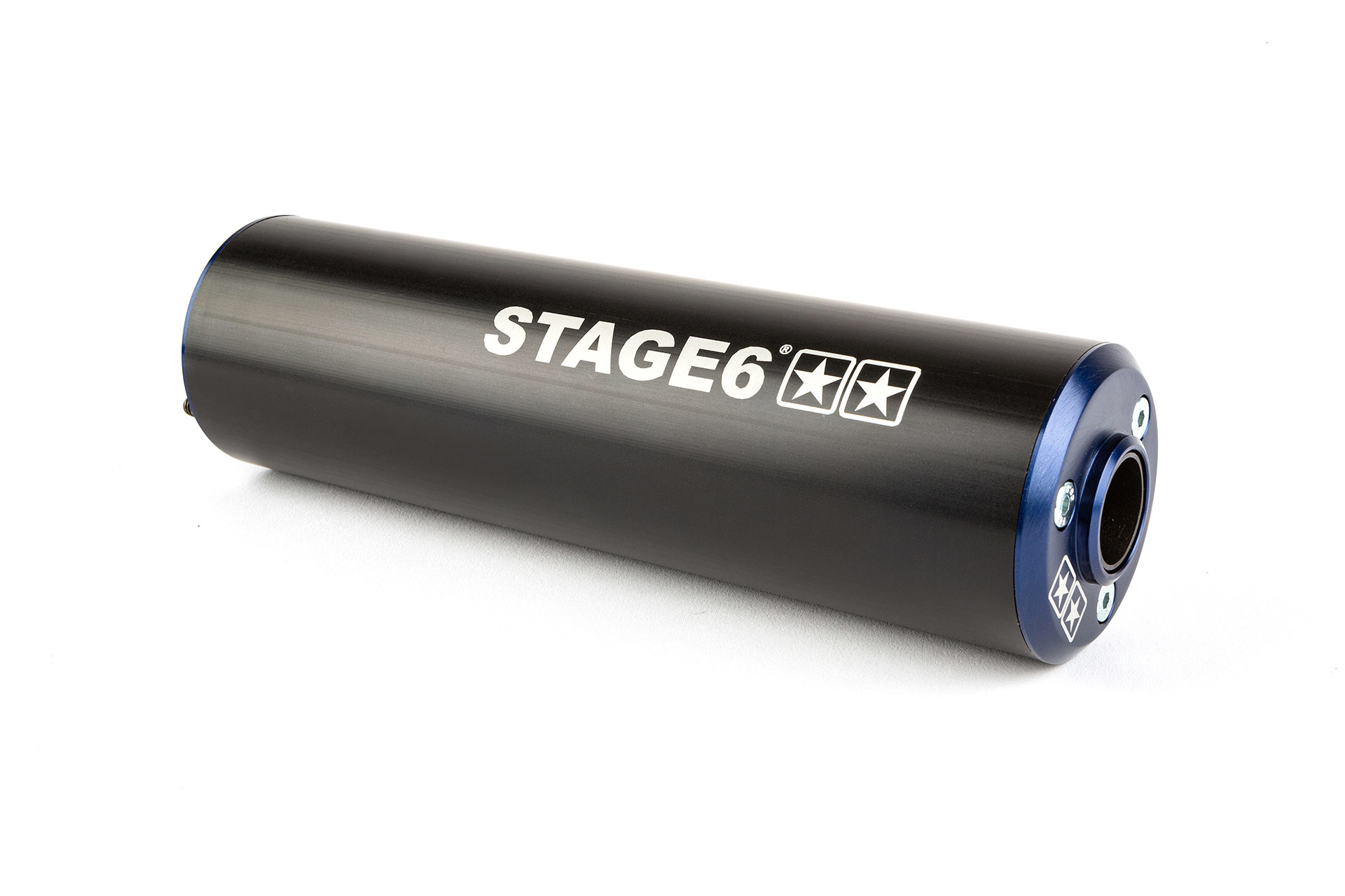 Koncovka výfuku Stage6 50 - 80ccm (levá strana) modro - černá