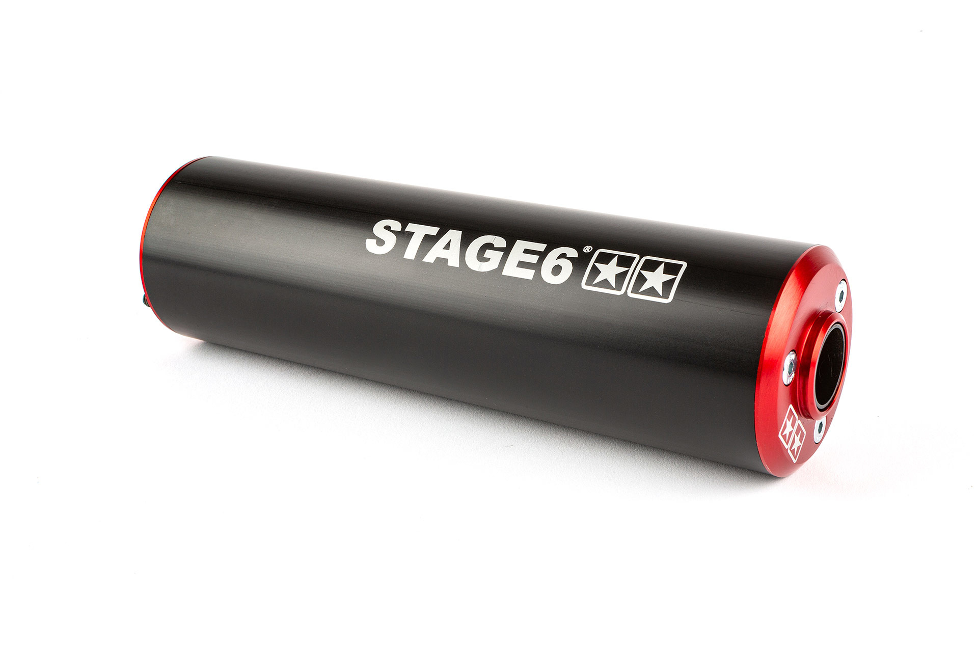Koncovka výfuku Stage6 50 - 80ccm (levá strana) červeno - černá