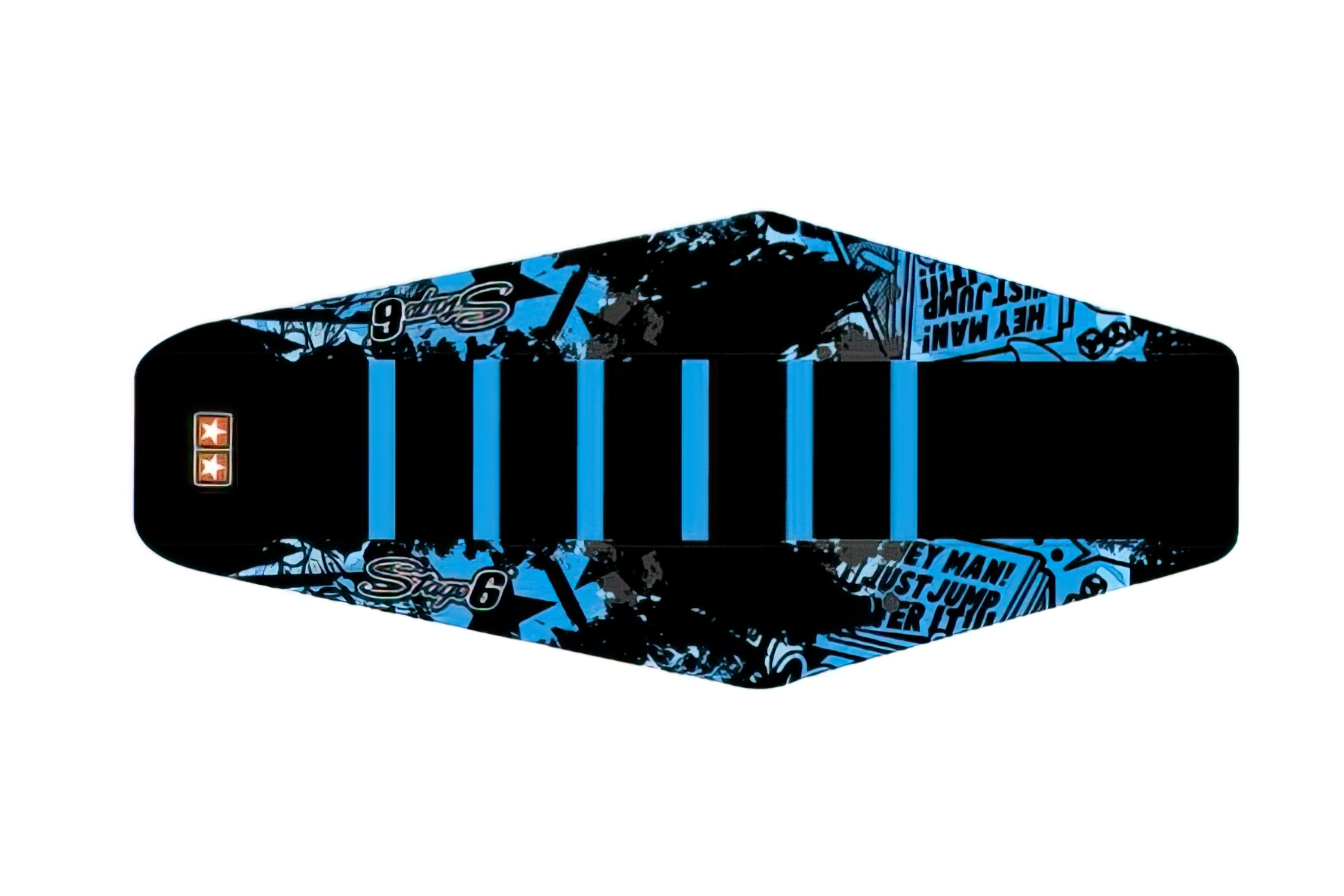 Levně Potah sedla Stage6 (plný) černo - modrý Rieju MRT