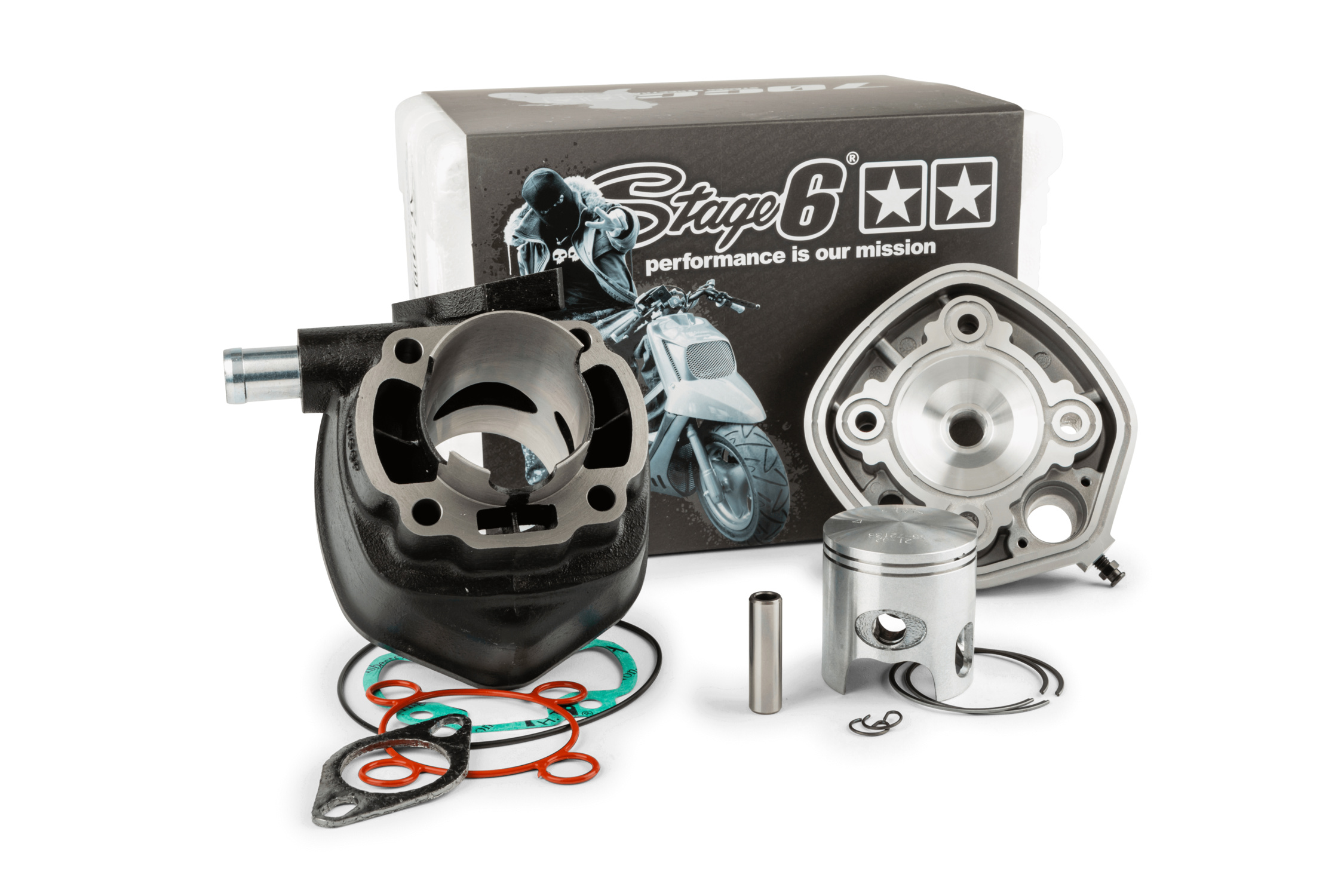 Tuning Kit válec + klikový hřídel + výfuk Stage6 70ccm Streetrace Minarelli horizontal LC