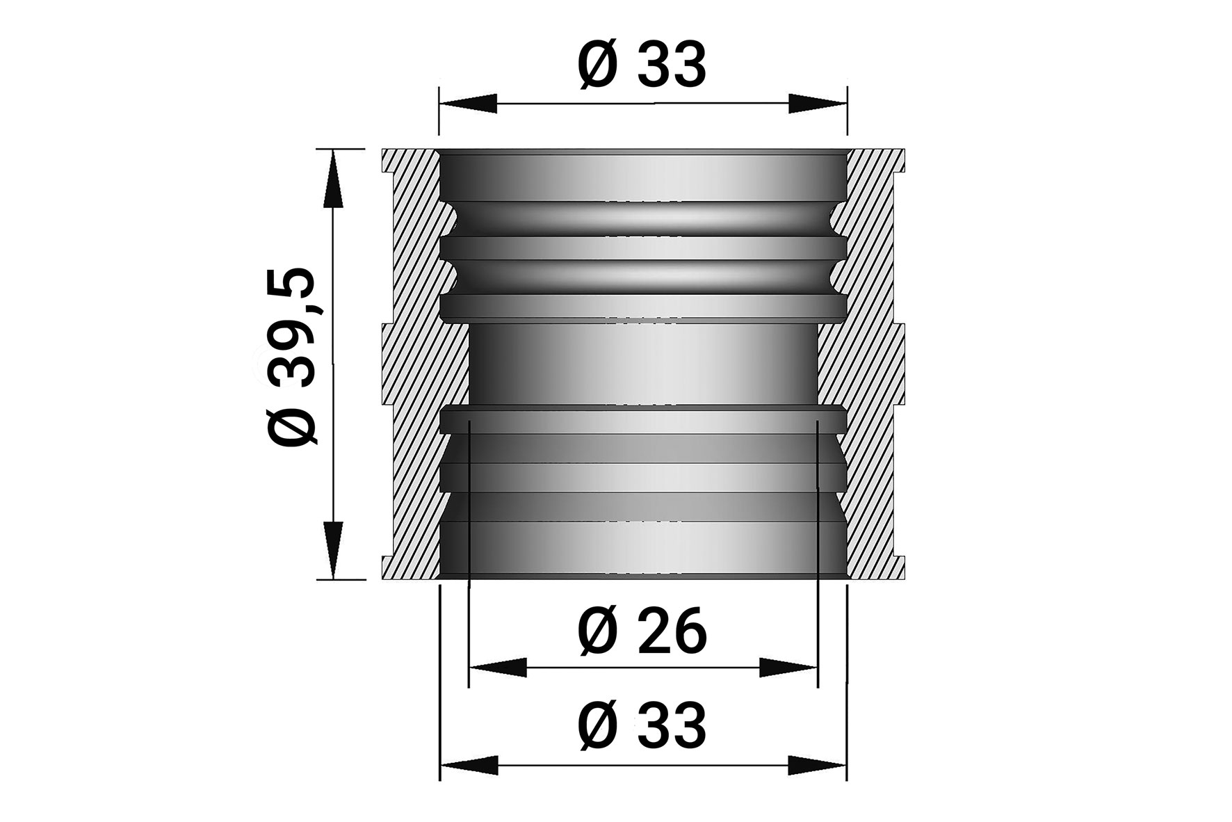 Propojovací guma karburátoru MALOSSI DellOrto VHB 24-26 M130399B