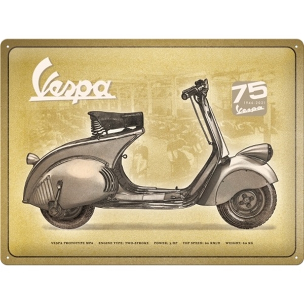 Levně Nostalgic Art Plechová cedule Vespa 75 let NTA63402