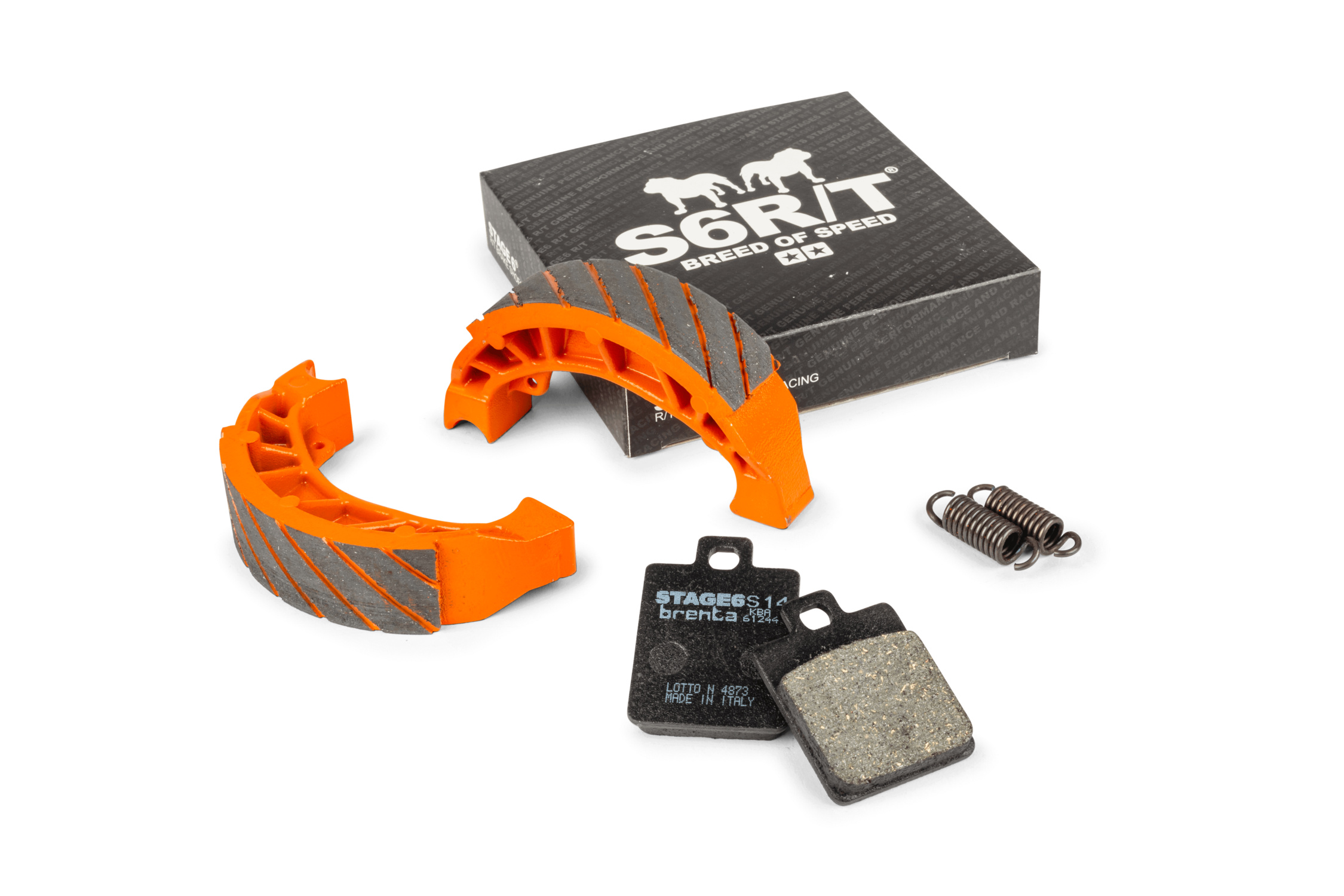 Brzdové destičky + brzdové pakny Stage6 Sport Piaggio AC / LC, Leader 125 ccm