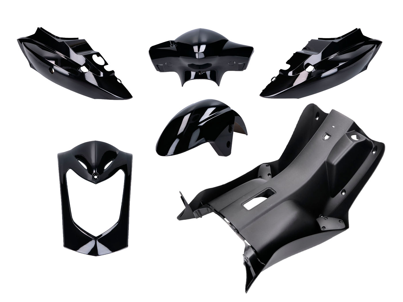 TUNR Sada plastů 6ks, Kymco Agility 50/125 černá 48788