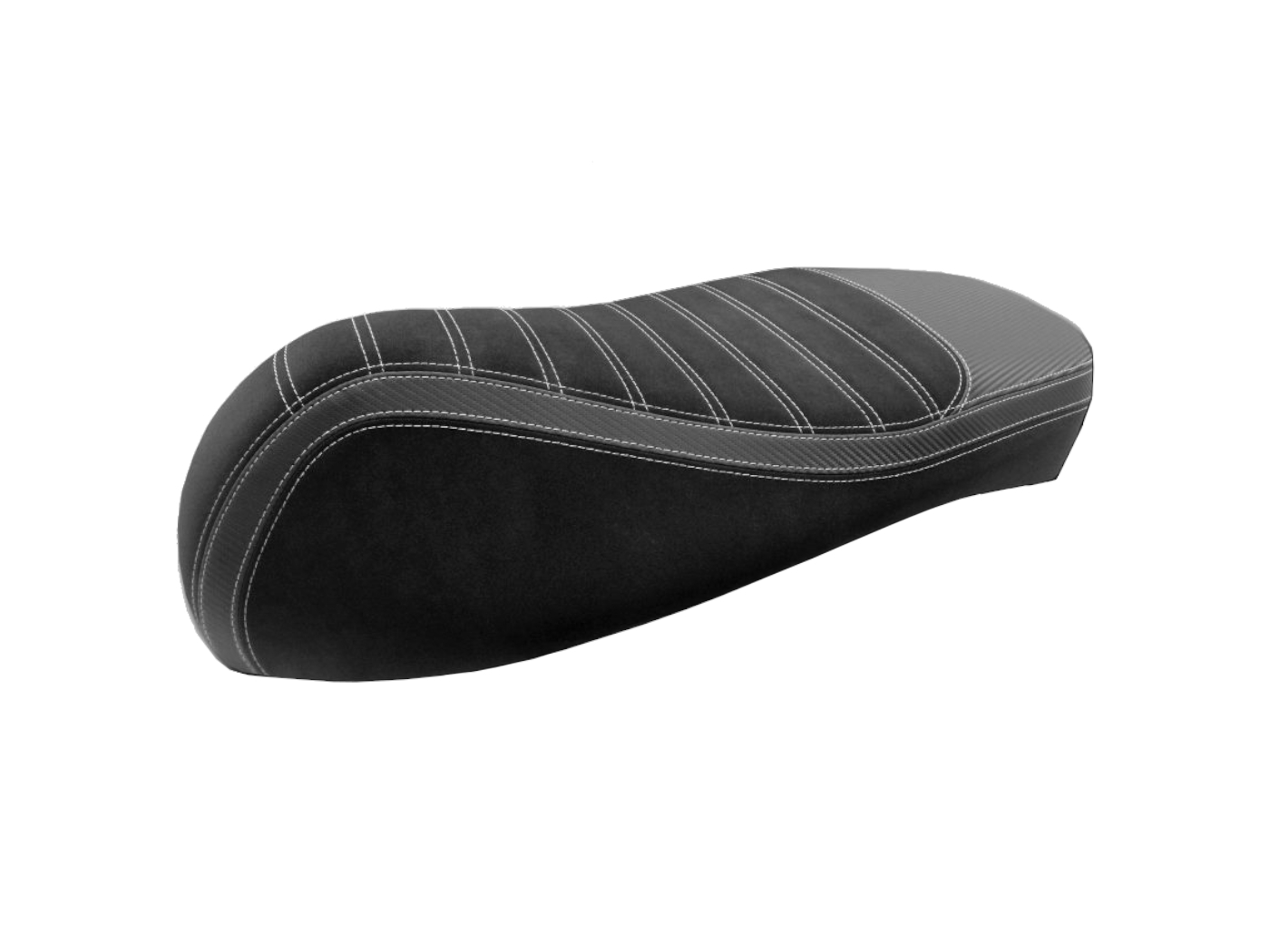 Levně JN SEATS Potah sedla černý, bíle prošívaný, Vespa GTS 125/300 48832