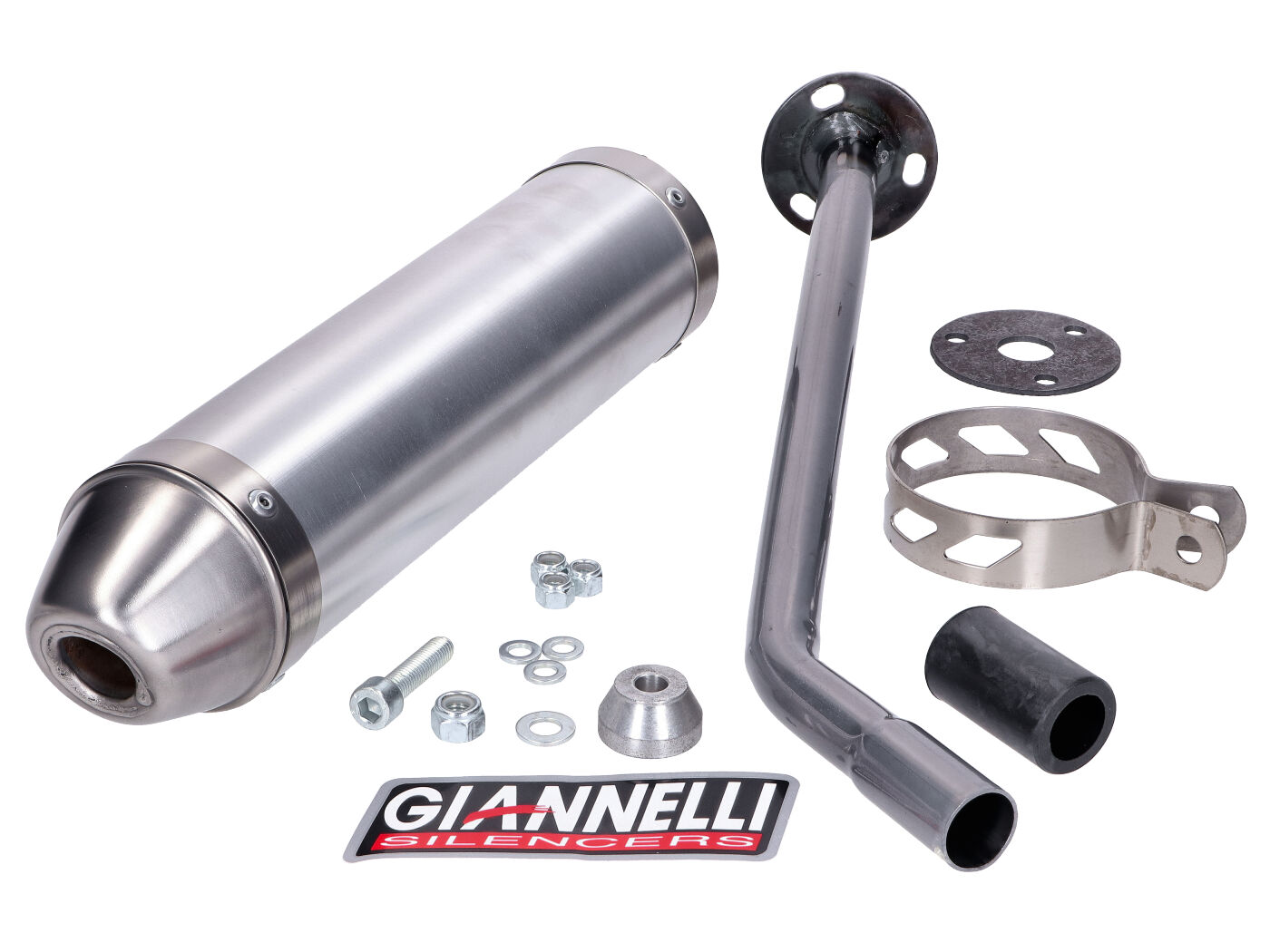 Levně Koncovka výfuku Giannelli Alu s homologací, Derbi DRD Pro 50 SM 06 GI-34649HF