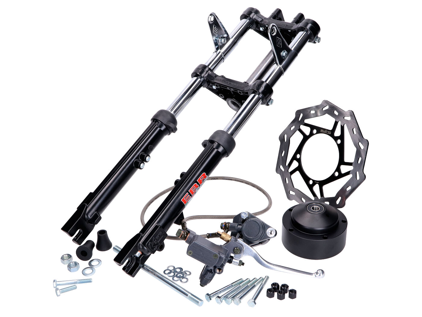 Sada na předělání na kotoučovou brzdu s vidlicí Swiing EBR hydraulic, Puch 43817