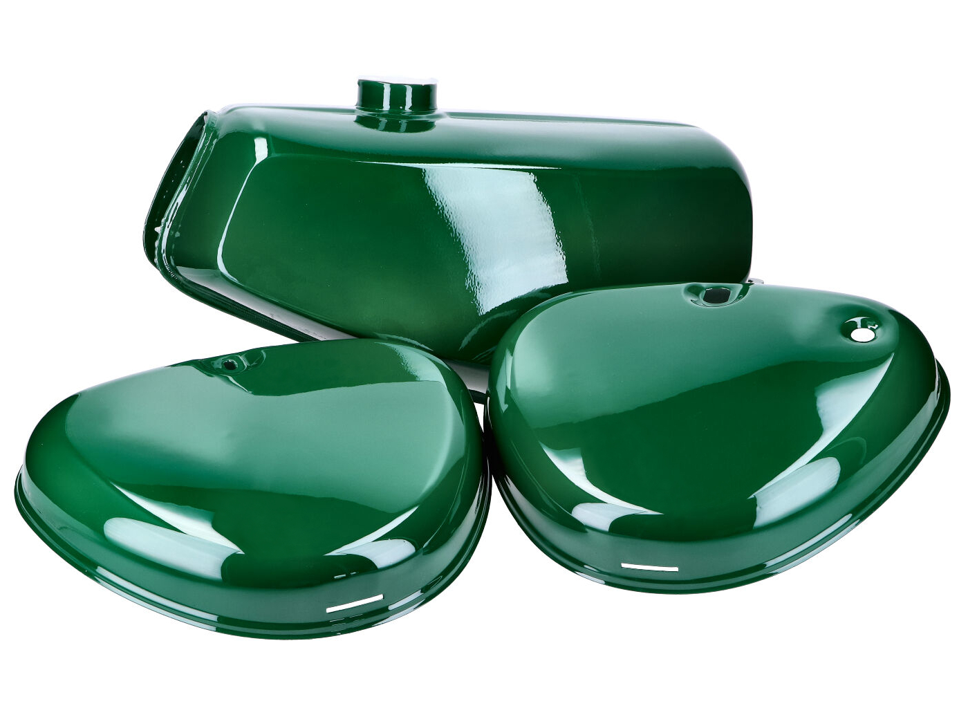 Diverse / Import Nádrž a boční kryty tmavě zelená, Simson S50, S51, S70 49101