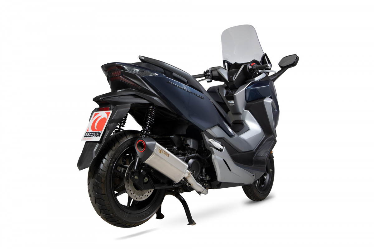 Výfuk SCORPION RP Serket Brushed Stainless Honda Forza 300 2018-2022 RHA188SYSSEO