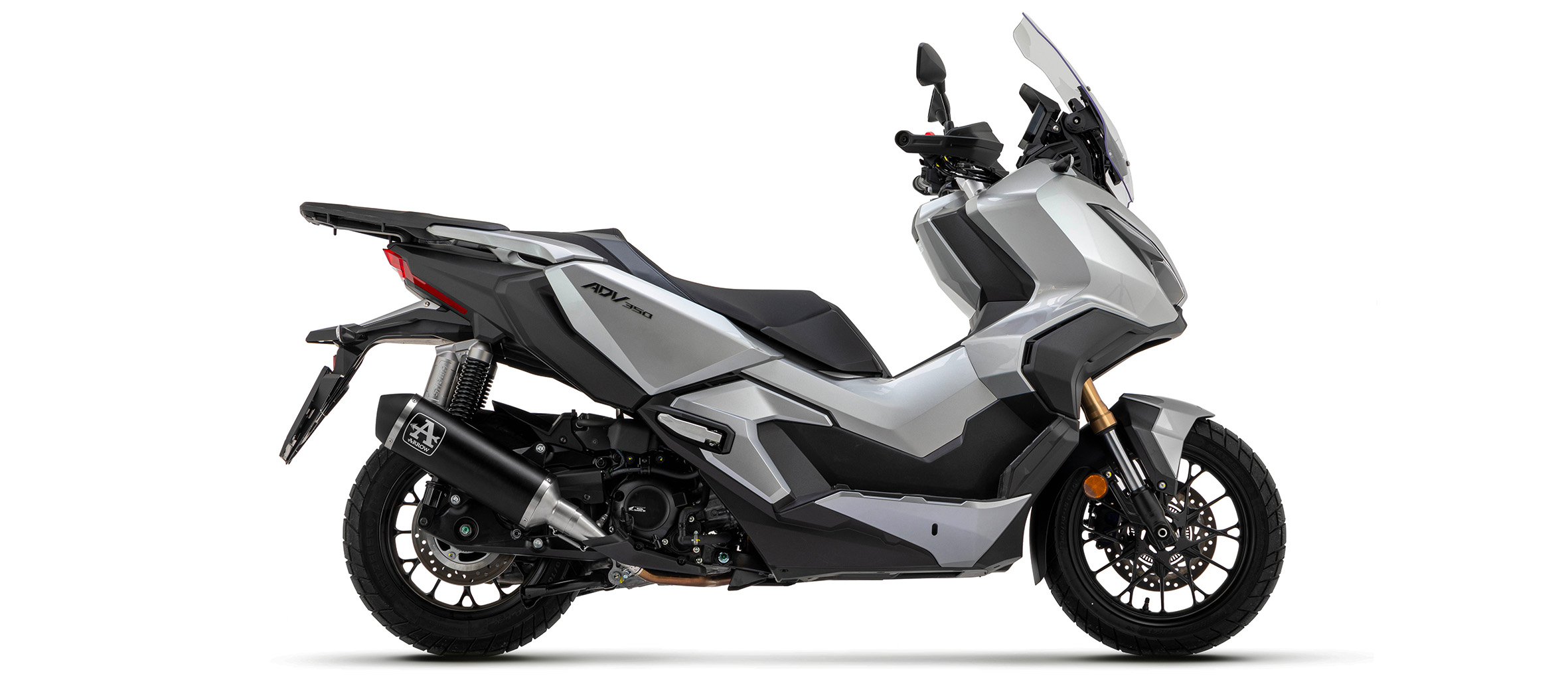 Levně Koncovka výfuku ARROW Urban aluminium Dark, Honda ADV 350 E5 2022 53546ANN