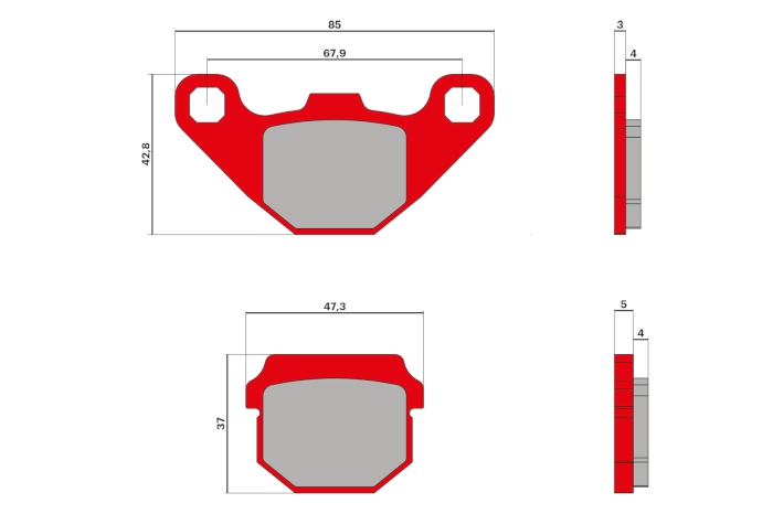 Levně Brzdové destičky Malossi MHR S16, Aprilia, Hyosung, Peugeot, Derbi, Piaggio, TGB M6215059BR