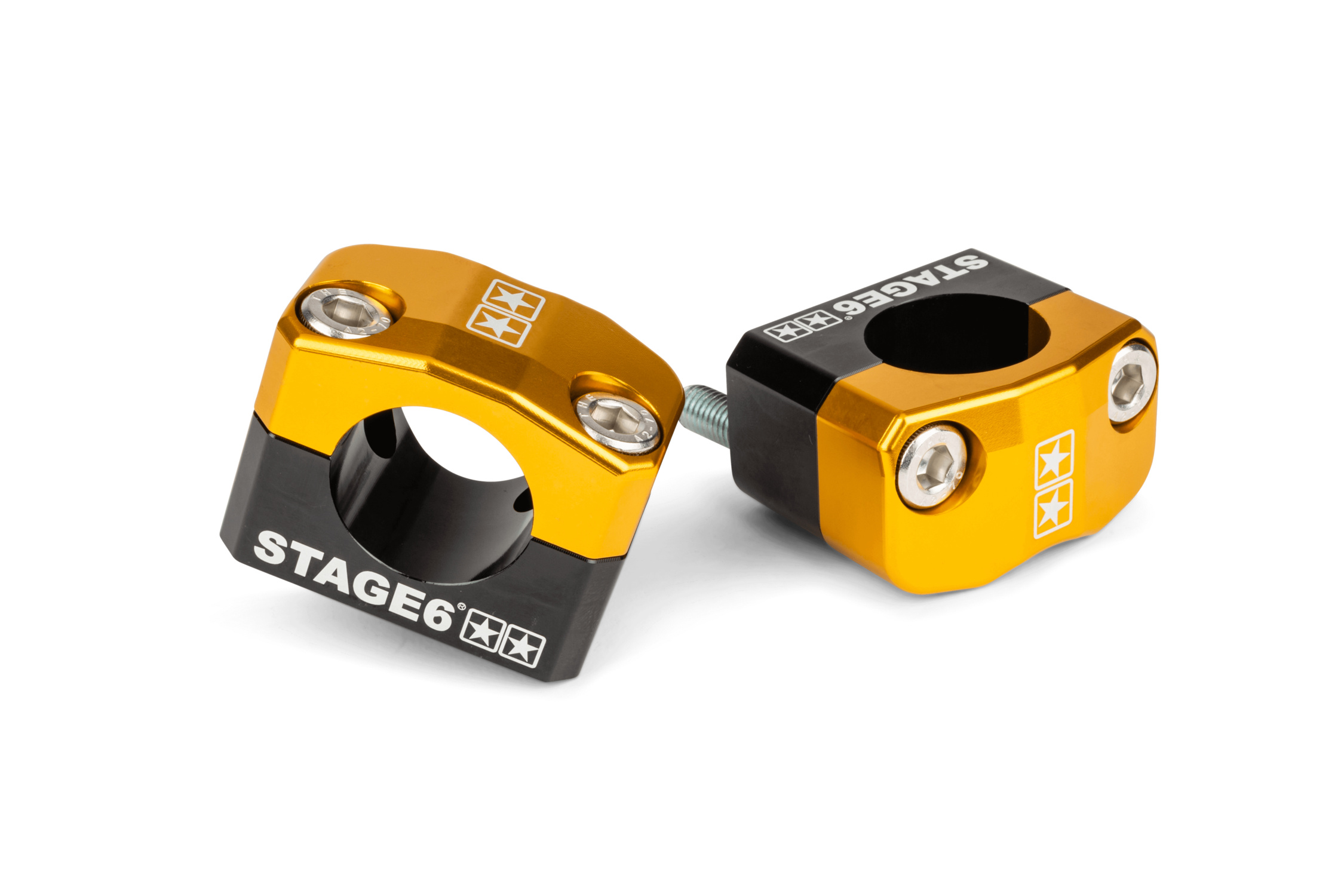Držáky řidítek Stage6 28,6mm žluté