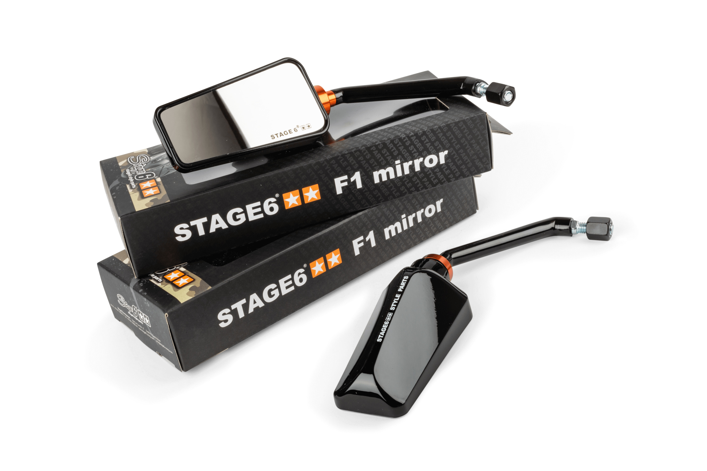Sada zrcátek F1 Stage6 černé