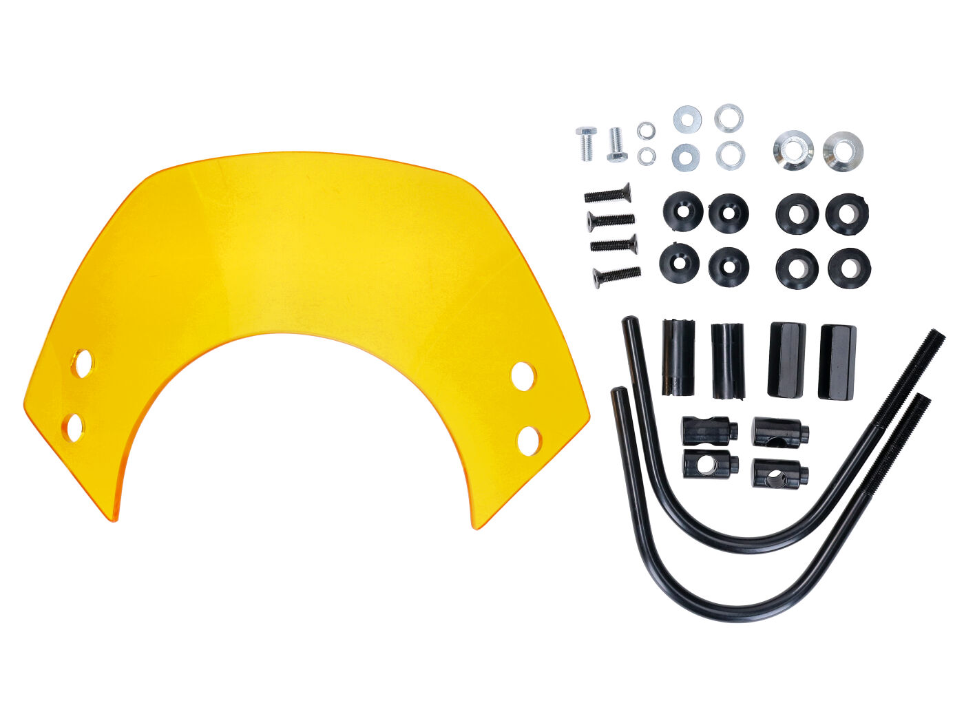 101 Octane Plexi žluté krátké s držákem Vespa GT, GTS 48914