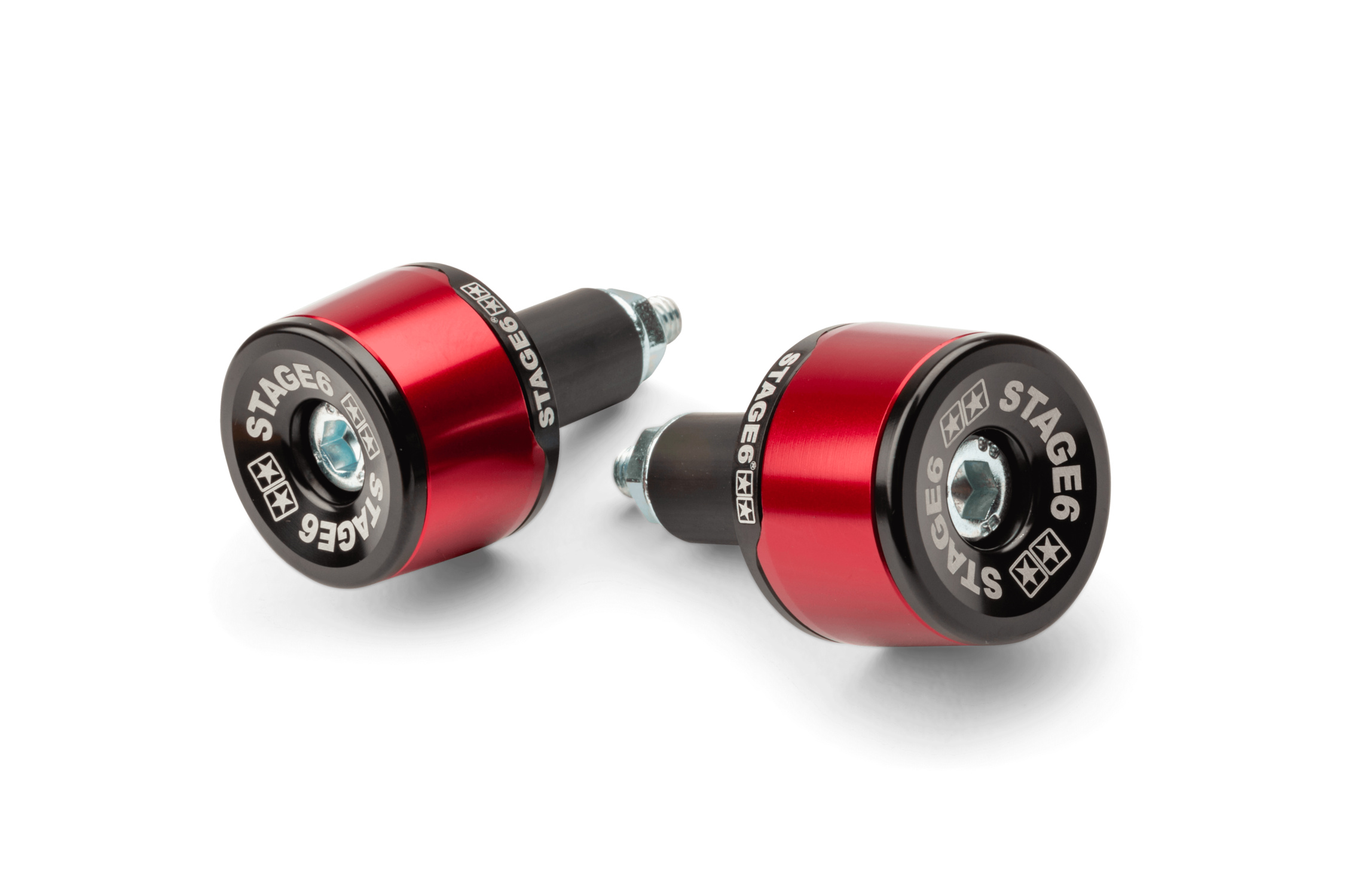 Koncovky řidítek Stage6 HQ červená