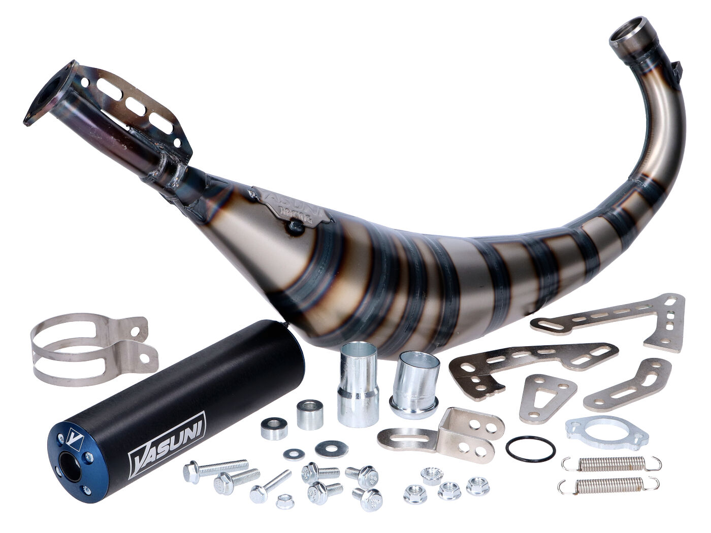 Výfuk Yasuni R3 Carrera MAX Pro modrá, Offroad, SM, Minarelli AM, Derbi YA809TA