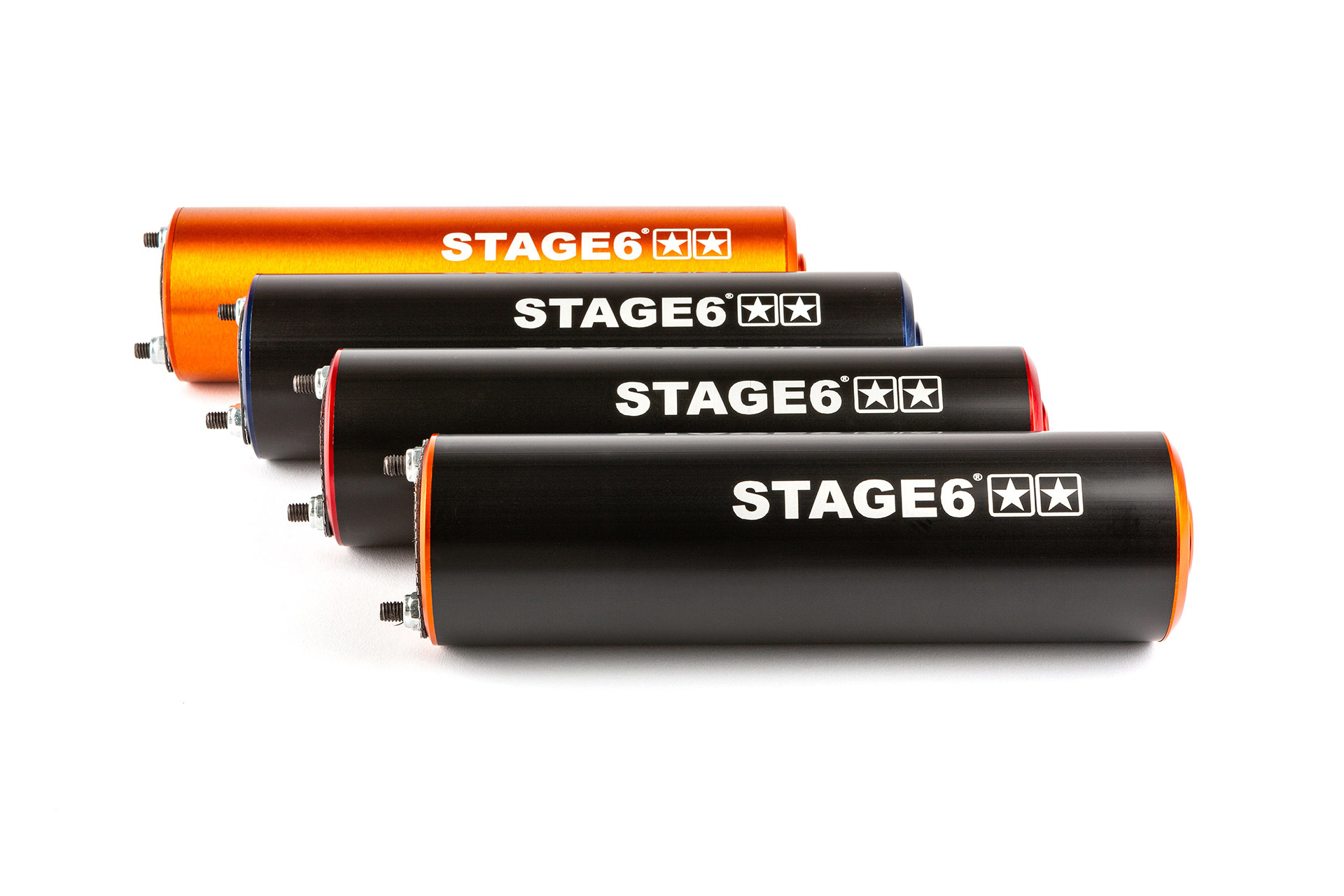 Koncovka výfuku Stage6 50 - 80cc na levou stranu černá