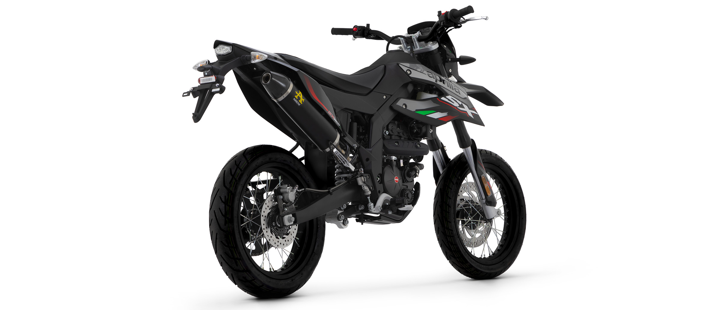 Levně Koncovka výfuku ARROW Off-Road Thunder Alu.Dark/C Aprilia SX / RX 125 E5 2021-2022 52510AKN