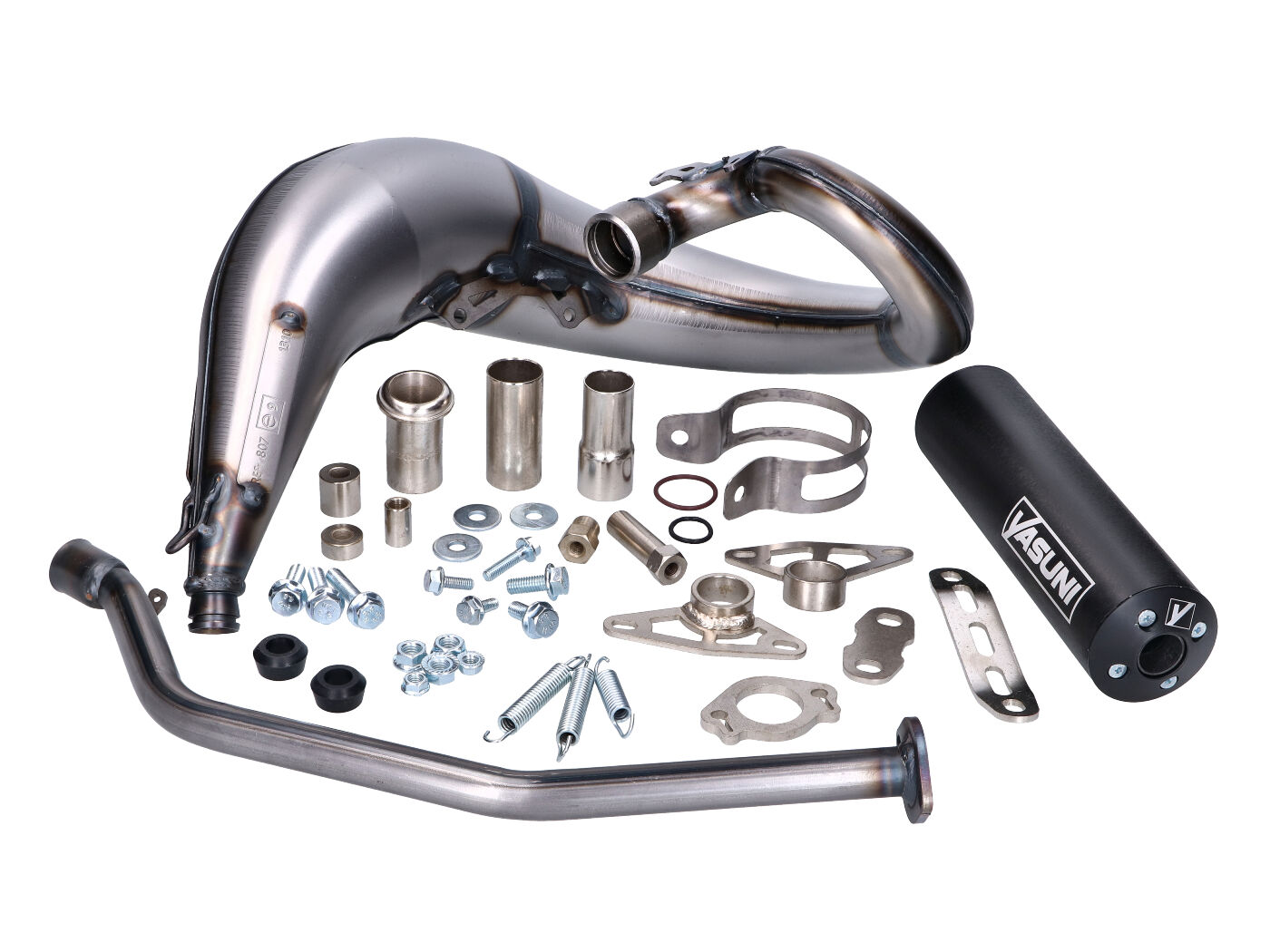 Výfuk Yasuni Cross ML černá, Aprilia RX, SX, Derbi Senda, Gilera EBE, EBS, D50B