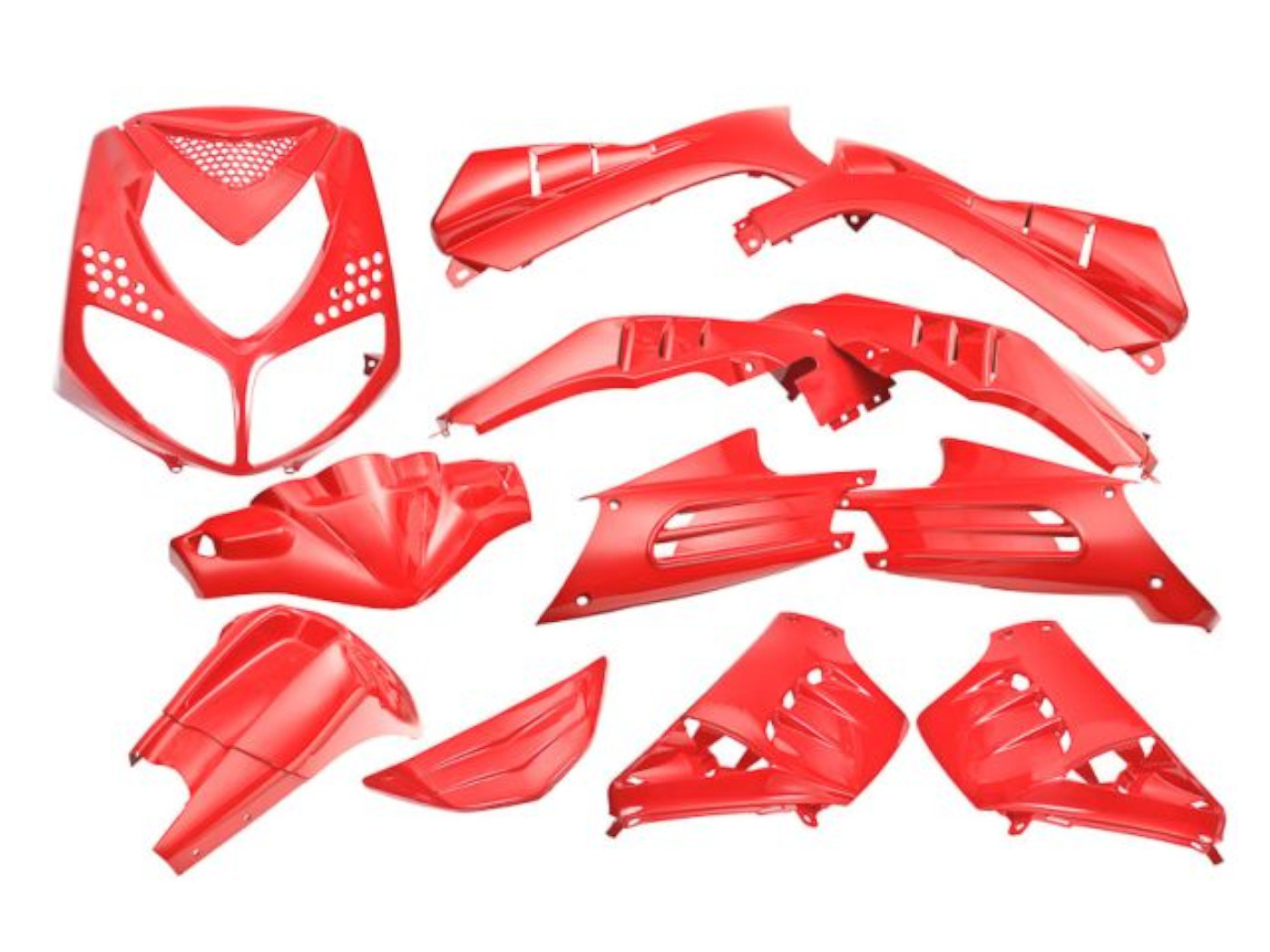 Levně Edge Bikeparts Sada plastů EDGE 13ks červená, Peugeot Speedfight 2