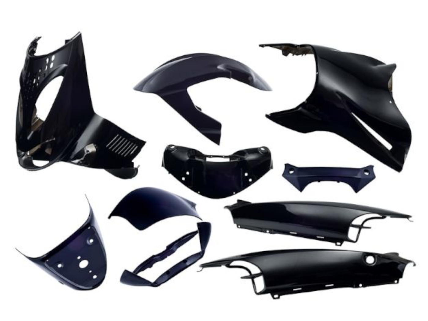 Levně Edge Bikeparts Sada plastů EDGE 11ks černá metalíza, Aprilia SR SR50 Street 1998-