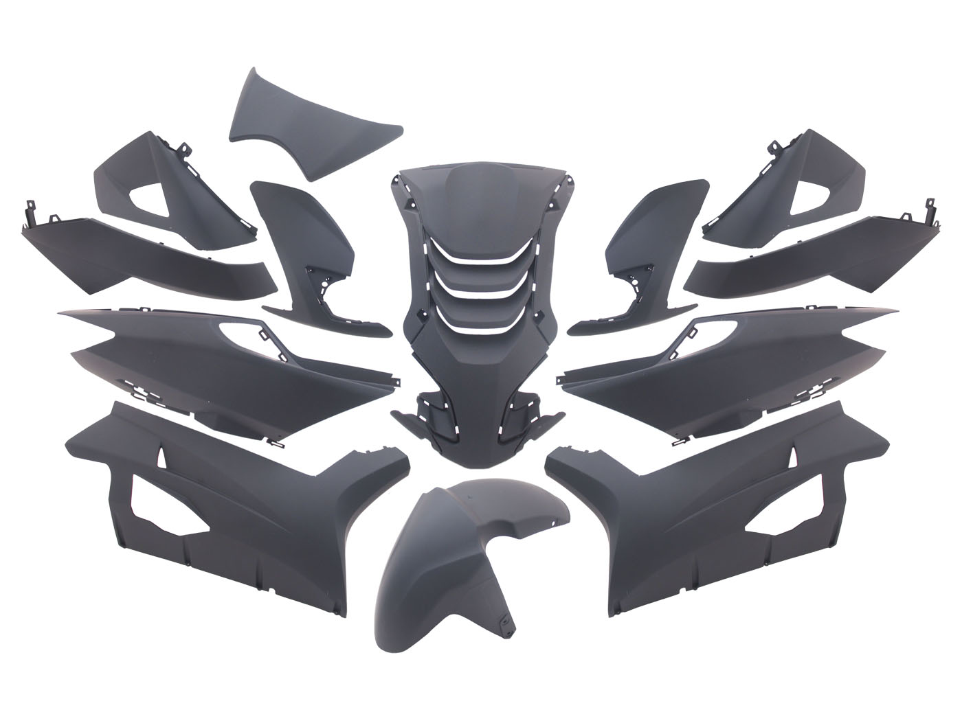 Levně Edge Bikeparts Sada plastů EDGE 14ks černá matná, Peugeot Speedfight 4