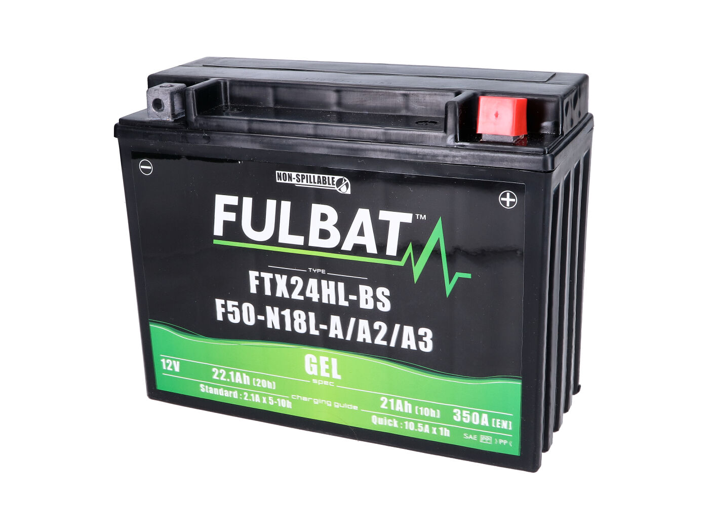 Baterie Fulbat FTX24HL-BS F50N-18L-A/A2/A3 GEL, moto, zahradní traktor, SSV, UTV FB550982