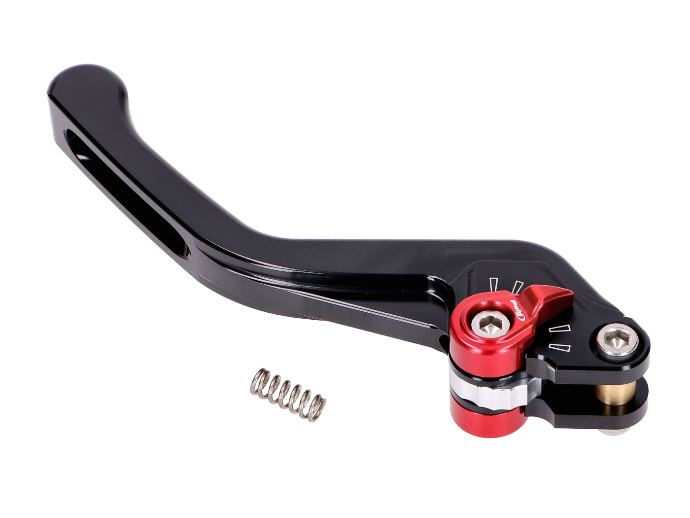 Brzdová páčka pravá Puig 3.0 nastavovací, krátká - černá červená PUI230-NR