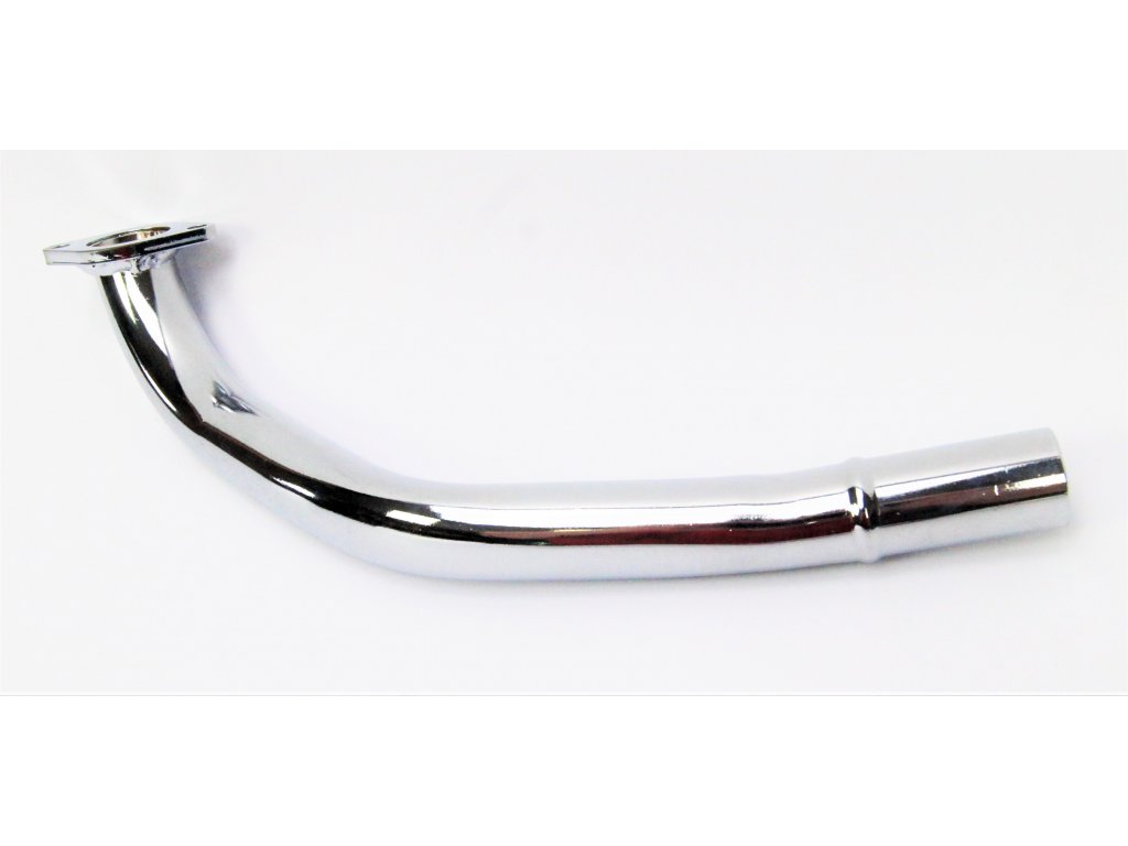 Motomax Koleno výfuku s prolisem chrom Jawa 50 - 21, 23 Mustang