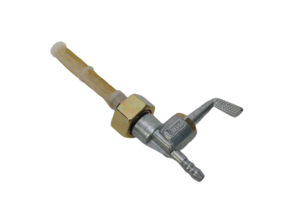 Ostatní Benzínový kohout s maticí (dlouhá páčka), Jawa 50 - 23 Mustang, Babetta 228, 207, JAWA / ČZ