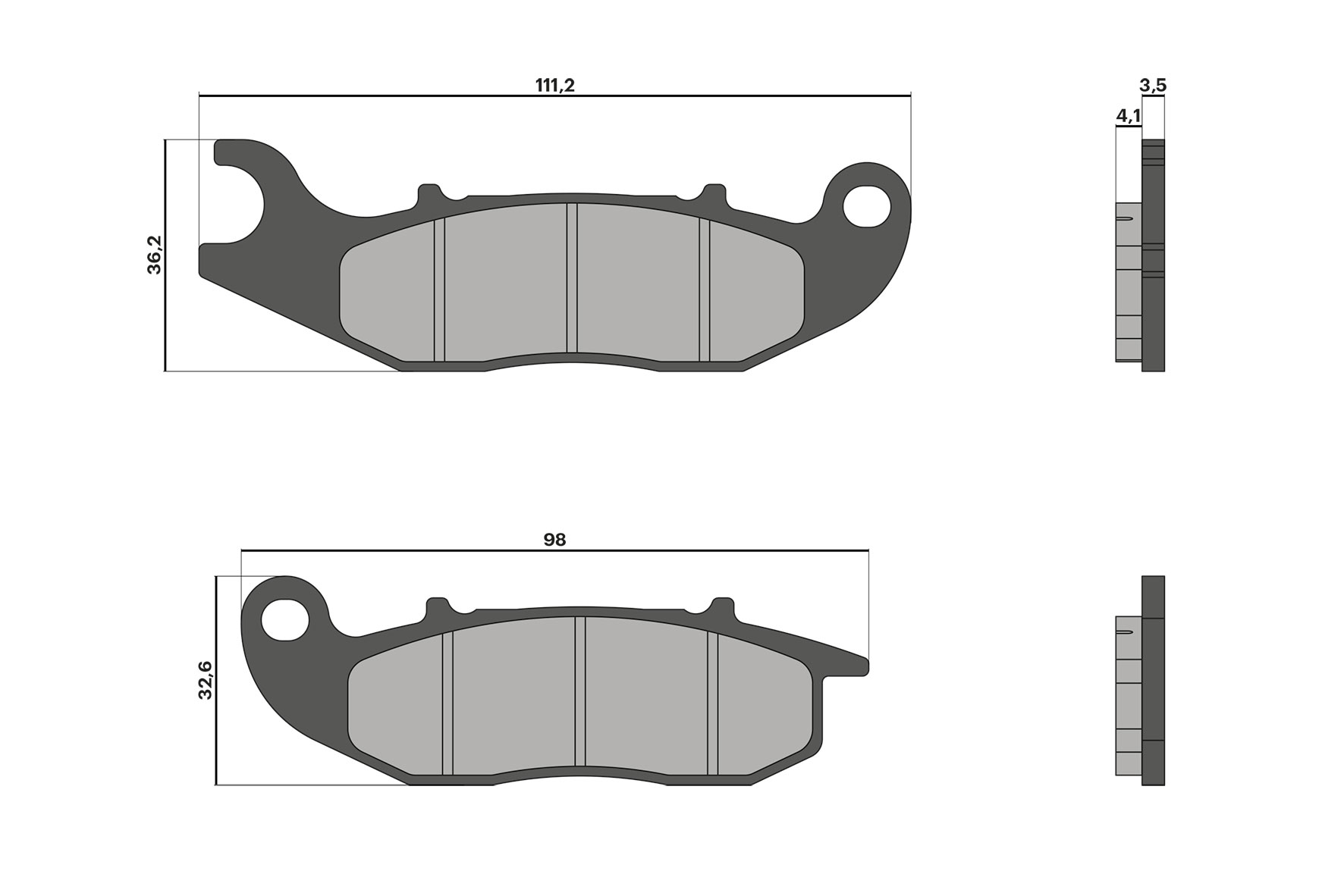 Levně Brzdové destičky MALOSSI Sport, Aprilia SR GT 125 / 200, Honda PCX 125 (18-), Piaggio Liberty / Medley 125 - 150, Vespa GTS 125 / 300 (23-) M6217435BB