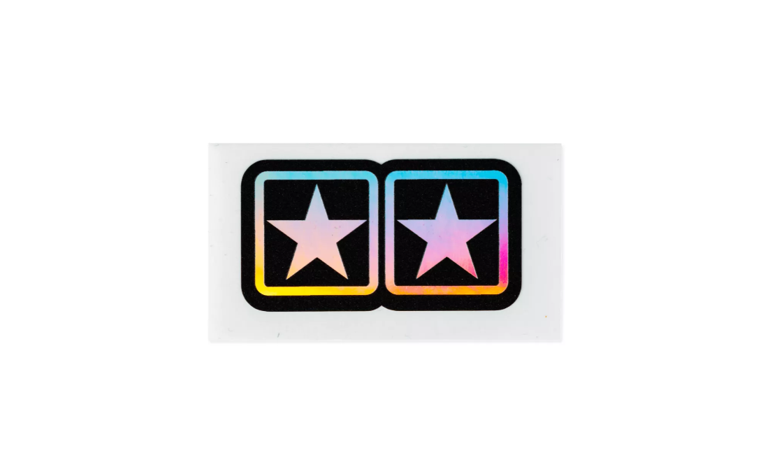 Samolepka hologramová Stage6 stars 50x25mm