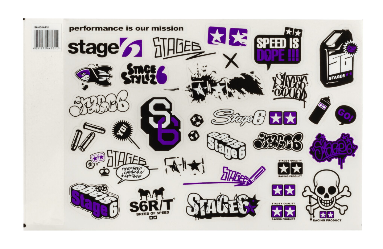 Sada samolepek Stage6 A4 Barva: fialová