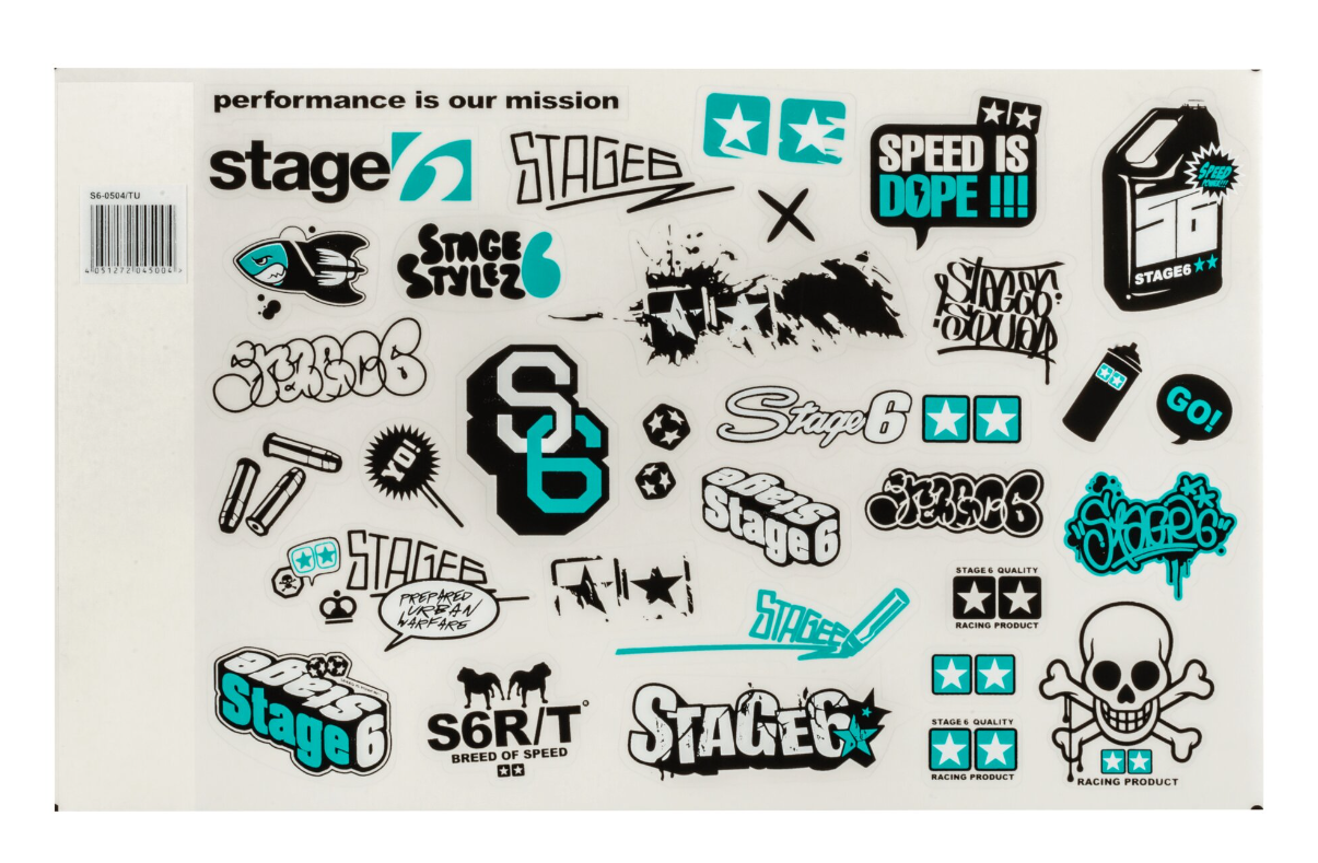 Sada samolepek Stage6 A4 Barva: tyrkysová