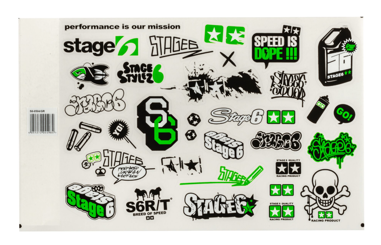 Sada samolepek Stage6 A4 Barva: zelená