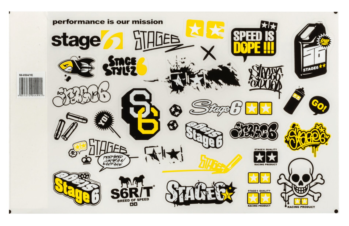 Sada samolepek Stage6 A4 Barva: žlutá