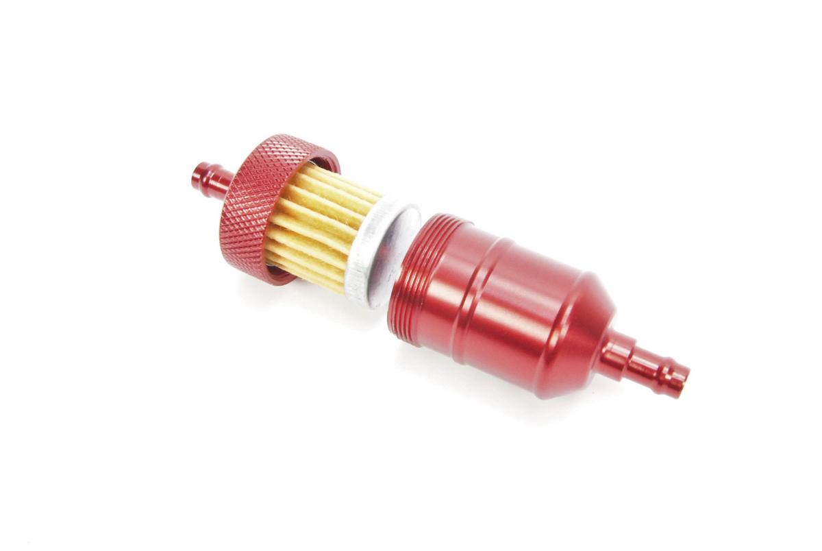 Ostatní Filtr paliva červený Alu. (rozebíratelný)
