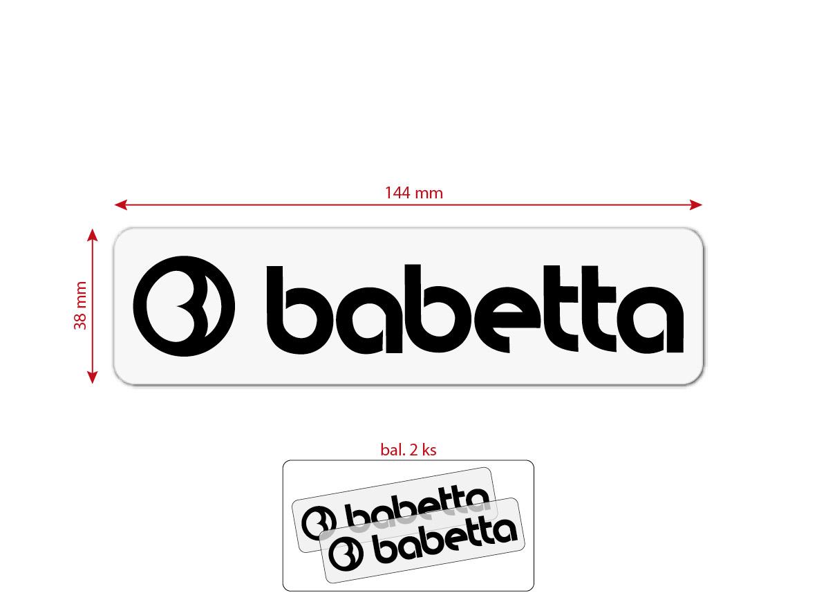 MOTOMAX, s.r.o. Nálepka BABETTA 135x25 černá 2ks *M