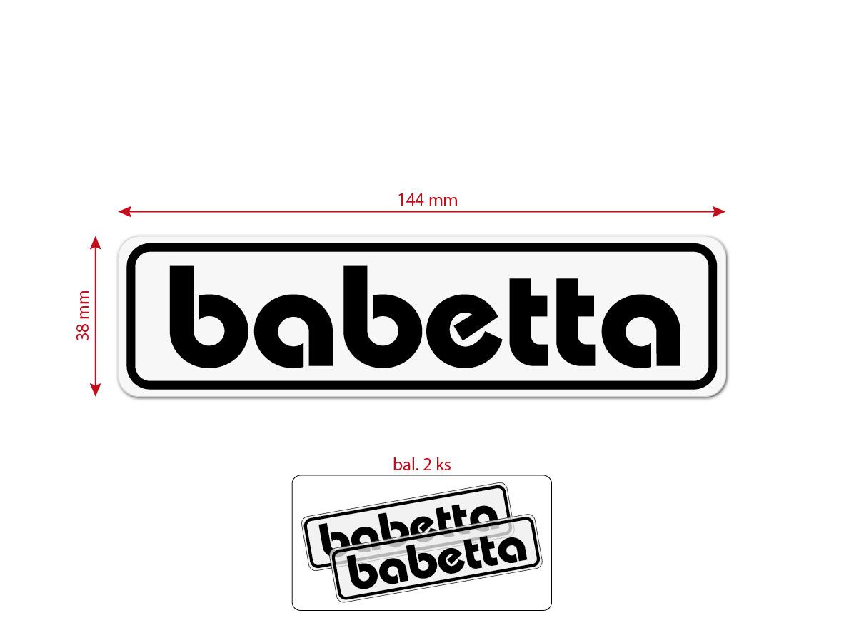 MOTOMAX, s.r.o. Nálepka BABETTA 135x25 černá 2ks *M