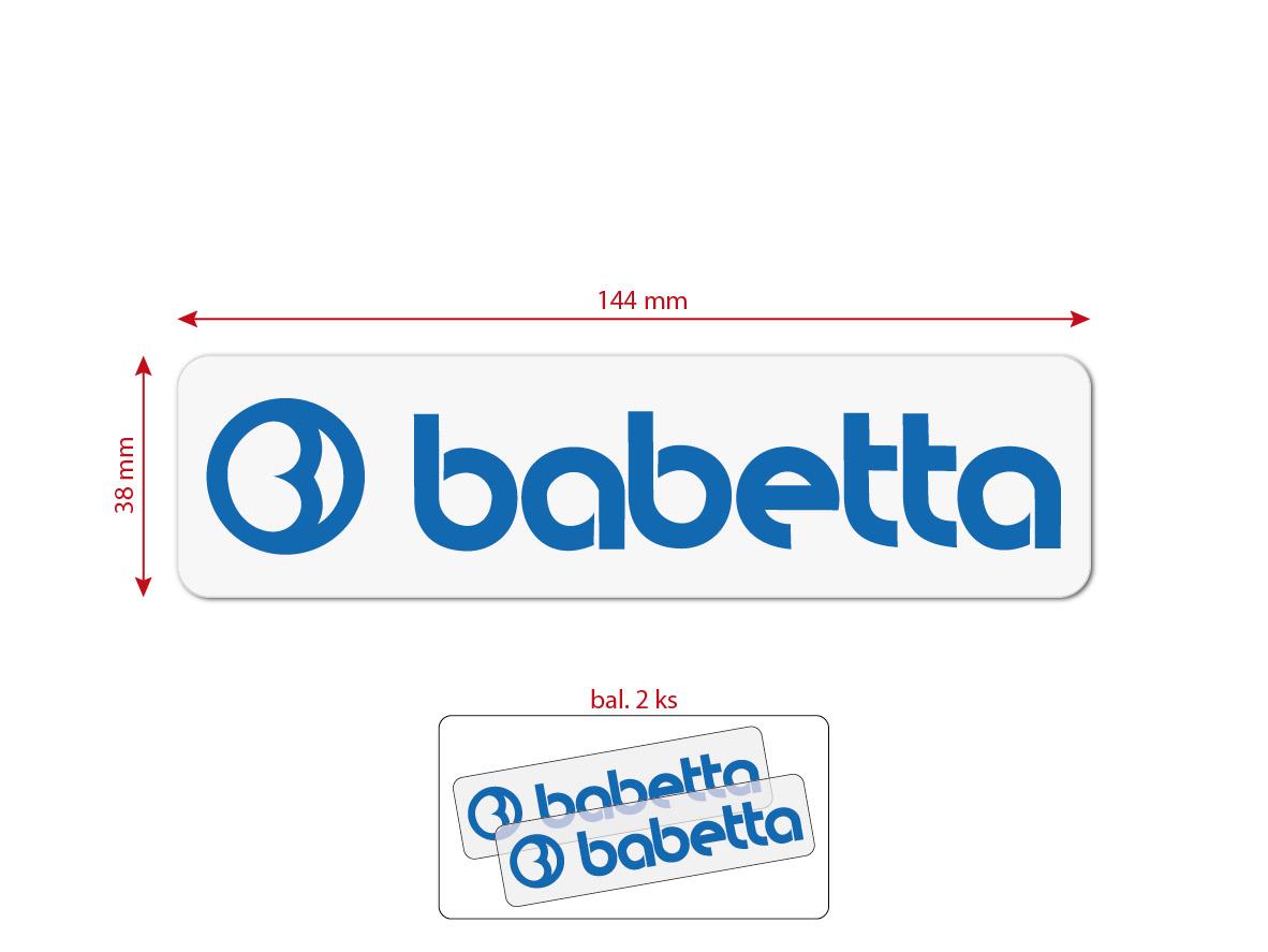 MOTOMAX, s.r.o. Nálepka BABETTA 135x25 modrá 2ks *M