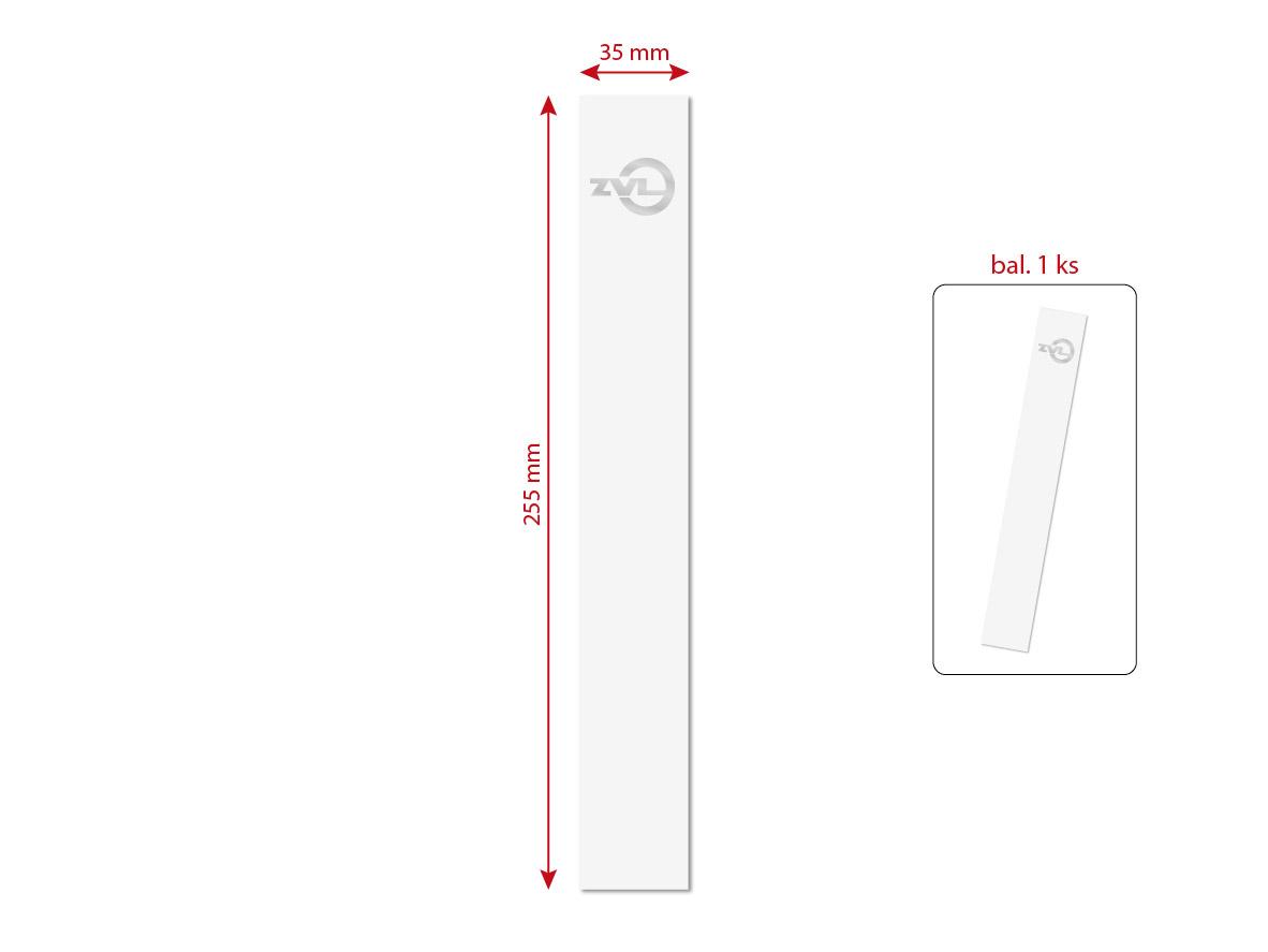 MOTOMAX, s.r.o. Nálepka nádrže ZVL bílá - stříbrný potisk  *M