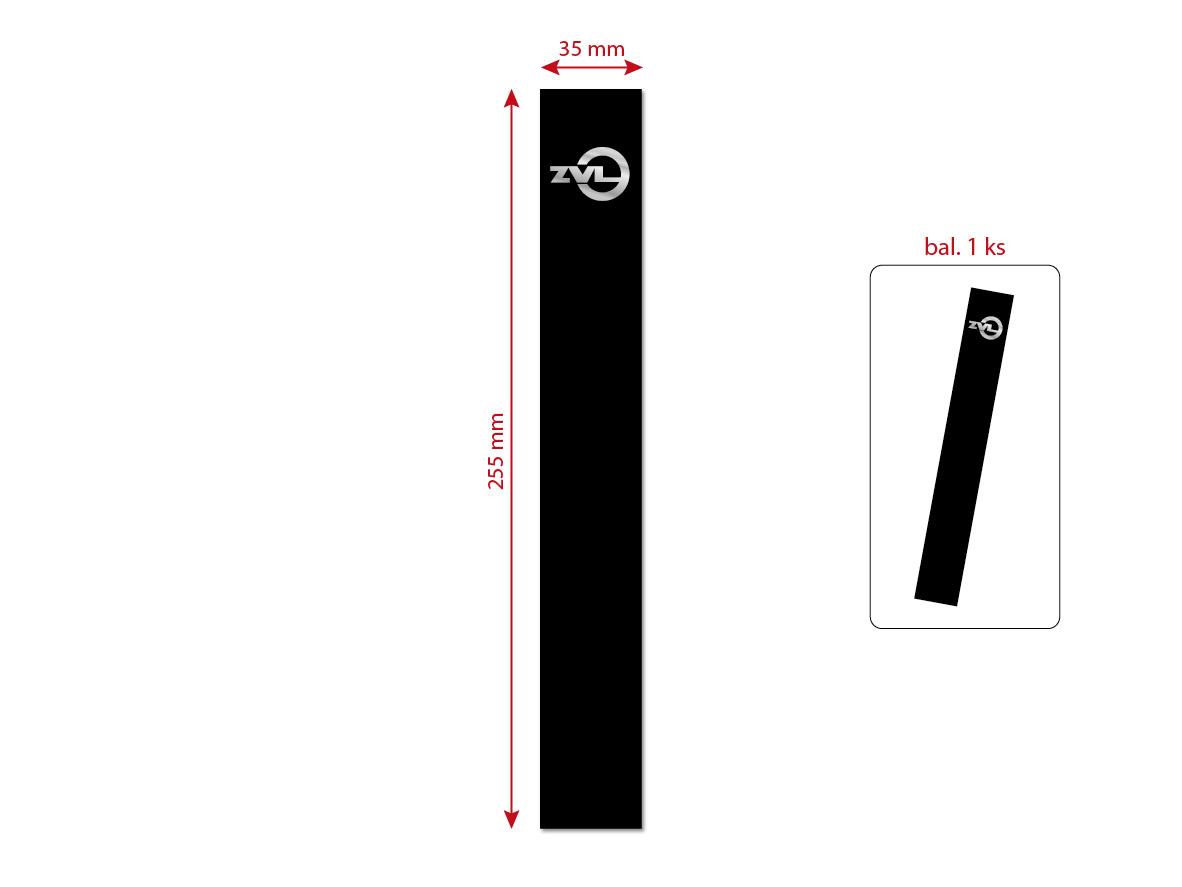 MOTOMAX, s.r.o. Nálepka nádrže ZVL černá - stříbrný potisk  *M