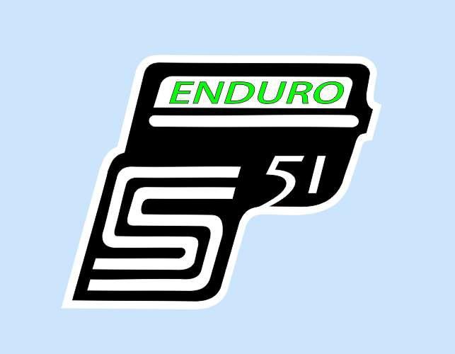 MOTOMAX, s.r.o. Nálepka skříňky SIMSON ENDURO zelená  *M